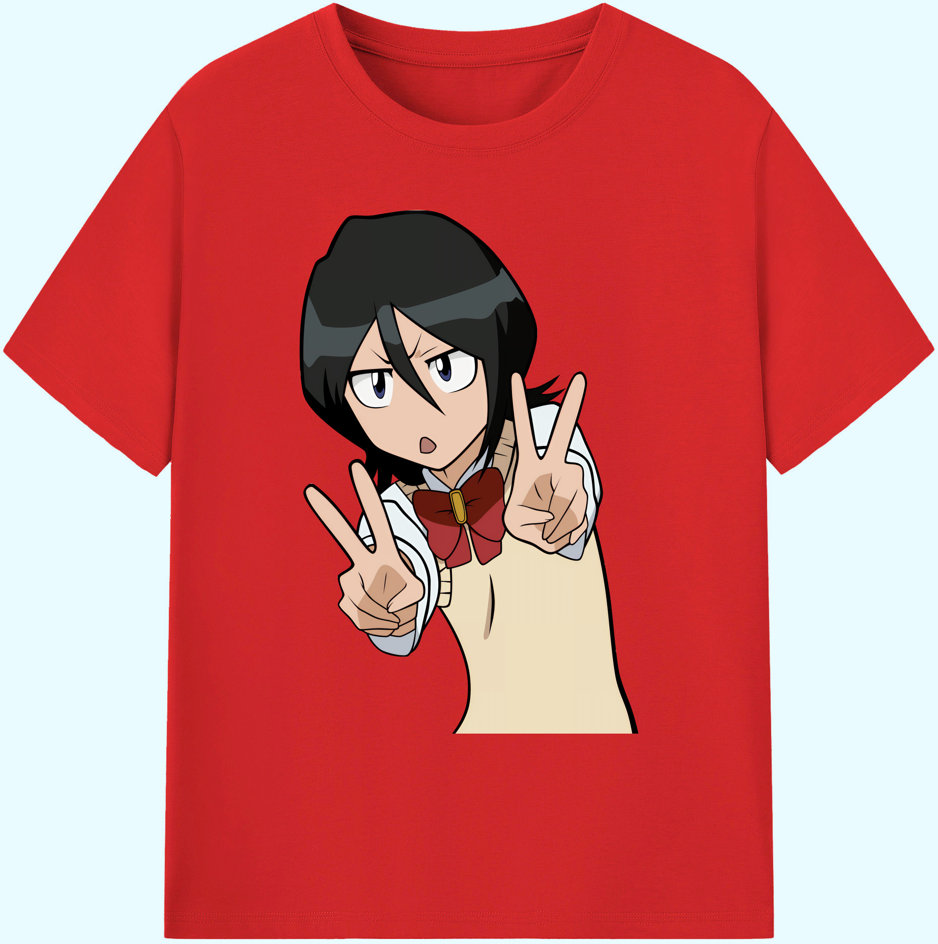 （画像用） ブリーチ 朽木ルキア BLEACH Kuchiki Rukia 綿100％ メンズ半袖Tシャツ｜肌触りやわらか＆通気性