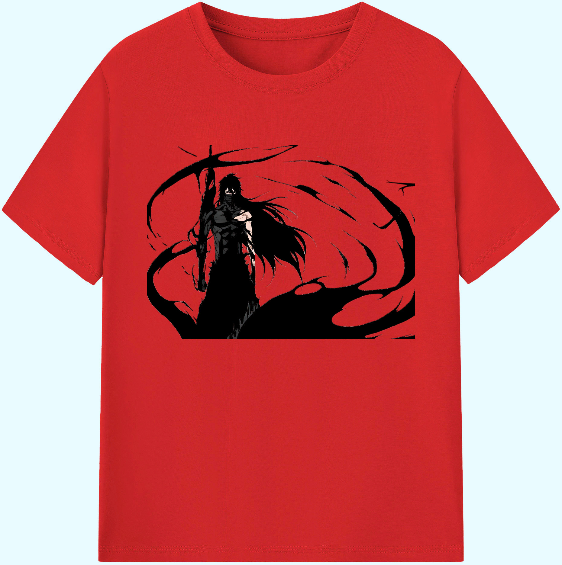 （画像用） ブリーチ 黒崎一護（くろさき いちご）BLEACH Kurosaki Ichigo 綿100％ メンズ半袖Tシャツ｜肌触りやわらか＆通気性