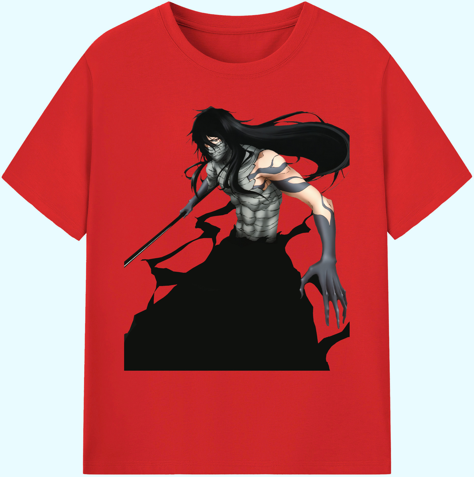 （画像用） ブリーチ 黒崎一護（くろさき いちご）BLEACH Kurosaki Ichigo 綿100％ メンズ半袖Tシャツ｜肌触りやわらか＆通気性