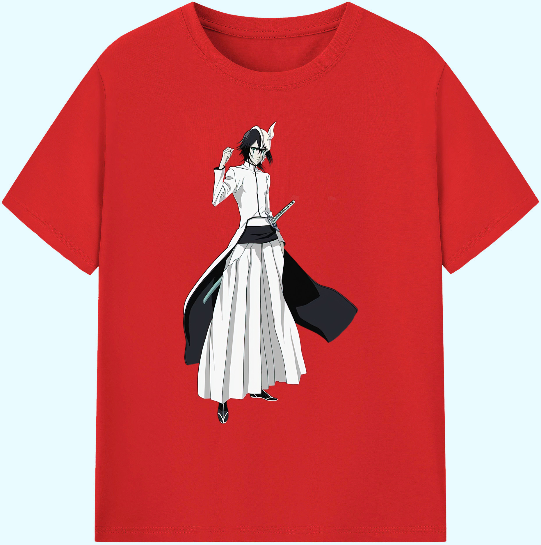 （画像用） ブリーチ ウルキオラ·シファー BLEACH Ulquiorra cifer 綿100％ メンズ半袖Tシャツ｜肌触りやわらか＆通気性