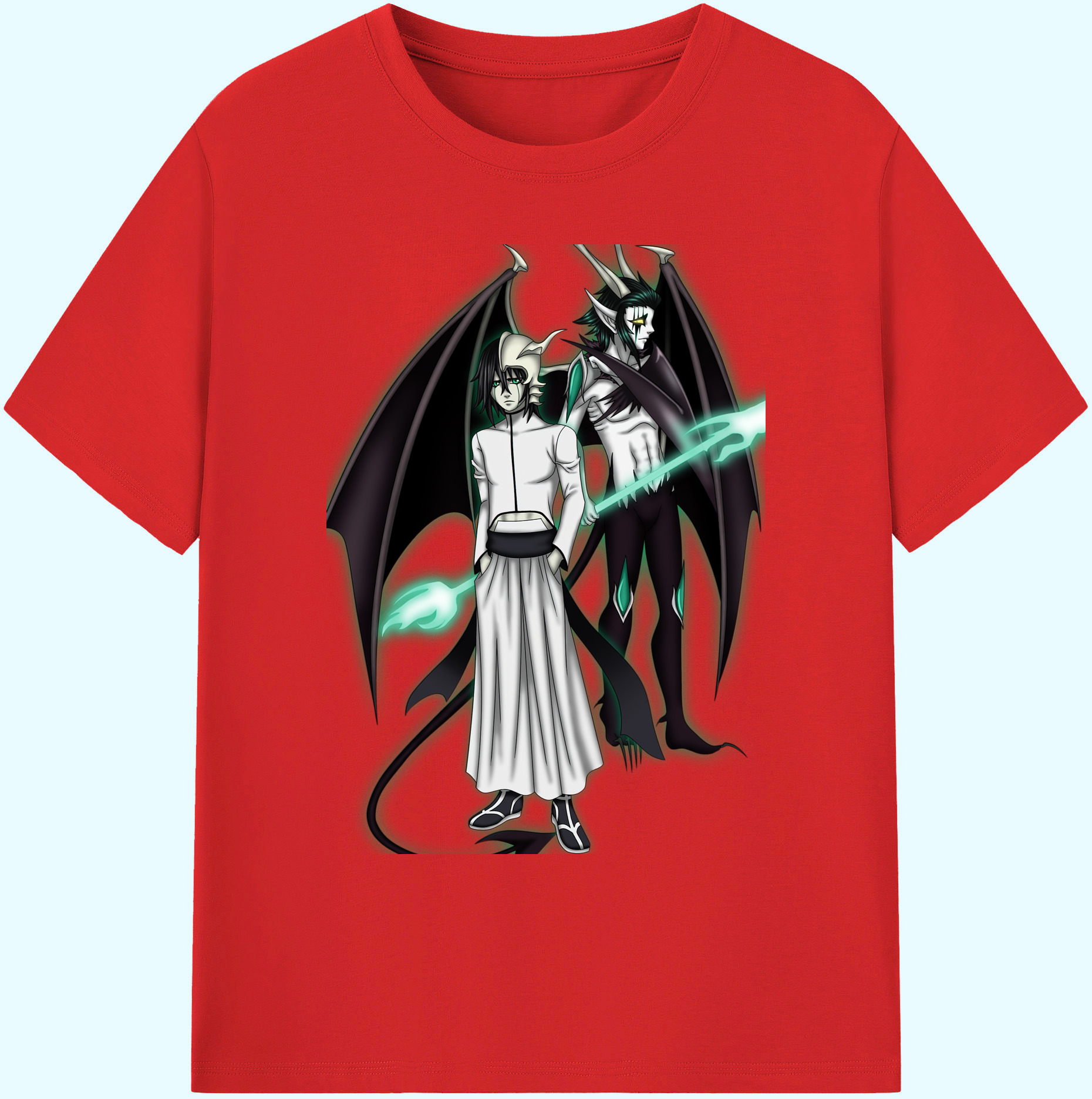 （画像用） ブリーチ ウルキオラ·シファー BLEACH Ulquiorra cifer 綿100％ メンズ半袖Tシャツ｜肌触りやわらか＆通気性