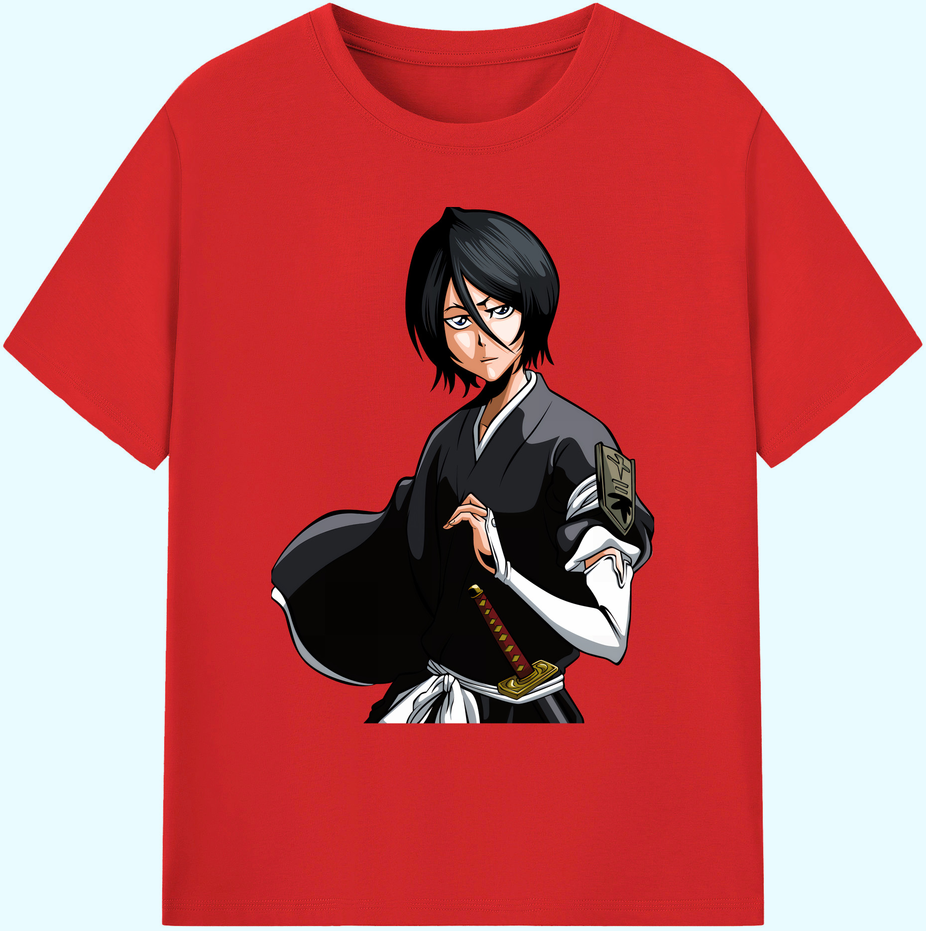 （画像用） ブリーチ 朽木ルキア BLEACH Kuchiki Rukia 綿100％ メンズ半袖Tシャツ｜肌触りやわらか＆通気性
