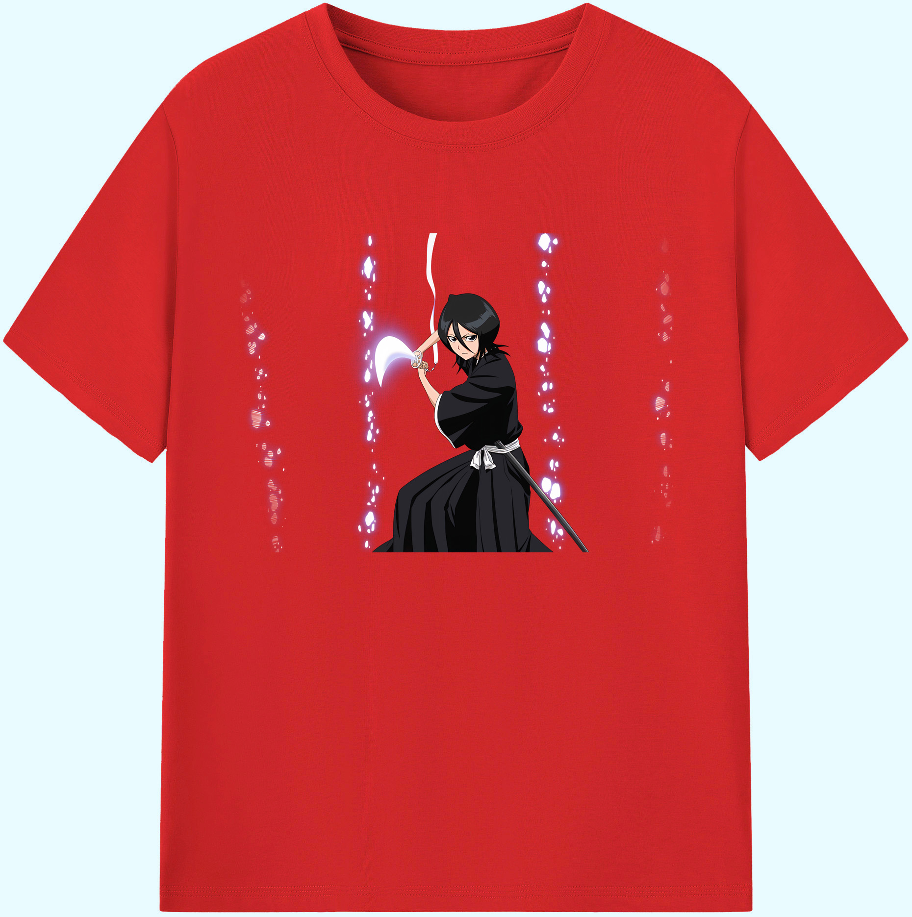 （画像用） ブリーチ 朽木ルキア BLEACH Kuchiki Rukia 綿100％ メンズ半袖Tシャツ｜肌触りやわらか＆通気性