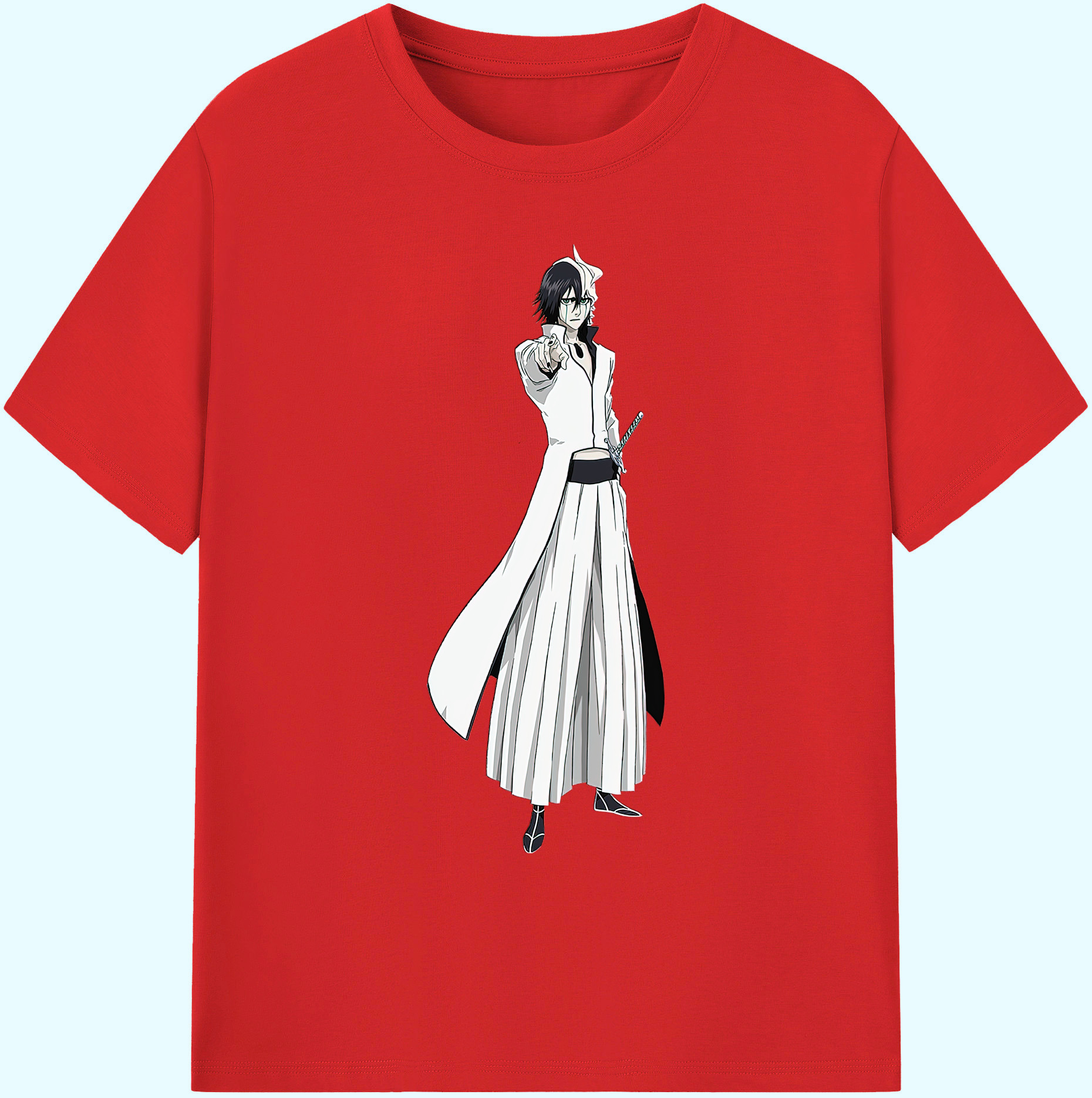 （画像用） ブリーチ ウルキオラ·シファー BLEACH Ulquiorra cifer 綿100％ メンズ半袖Tシャツ｜肌触りやわらか＆通気性