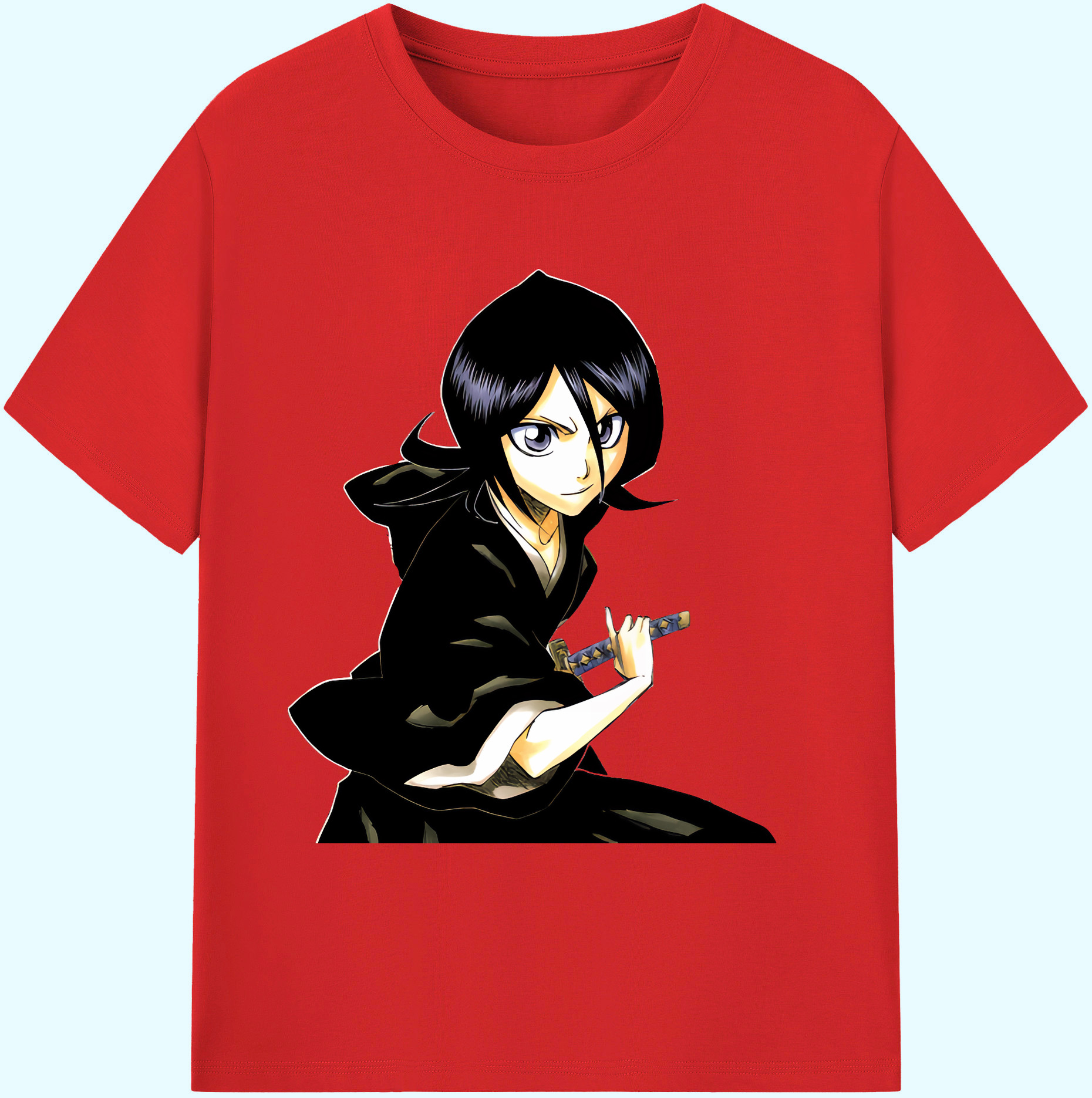 （画像用） ブリーチ 朽木ルキア BLEACH Kuchiki Rukia 綿100％ メンズ半袖Tシャツ｜肌触りやわらか＆通気性