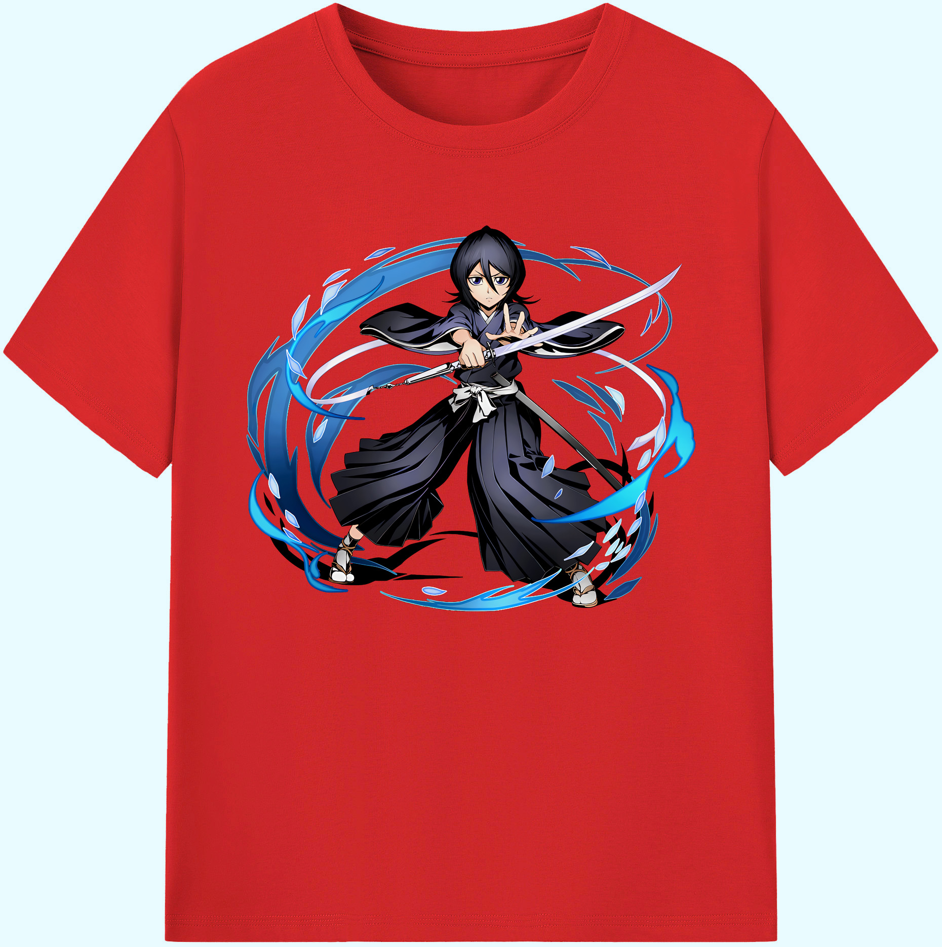 （画像用） ブリーチ 朽木ルキア BLEACH Kuchiki Rukia 綿100％ メンズ半袖Tシャツ｜肌触りやわらか＆通気性