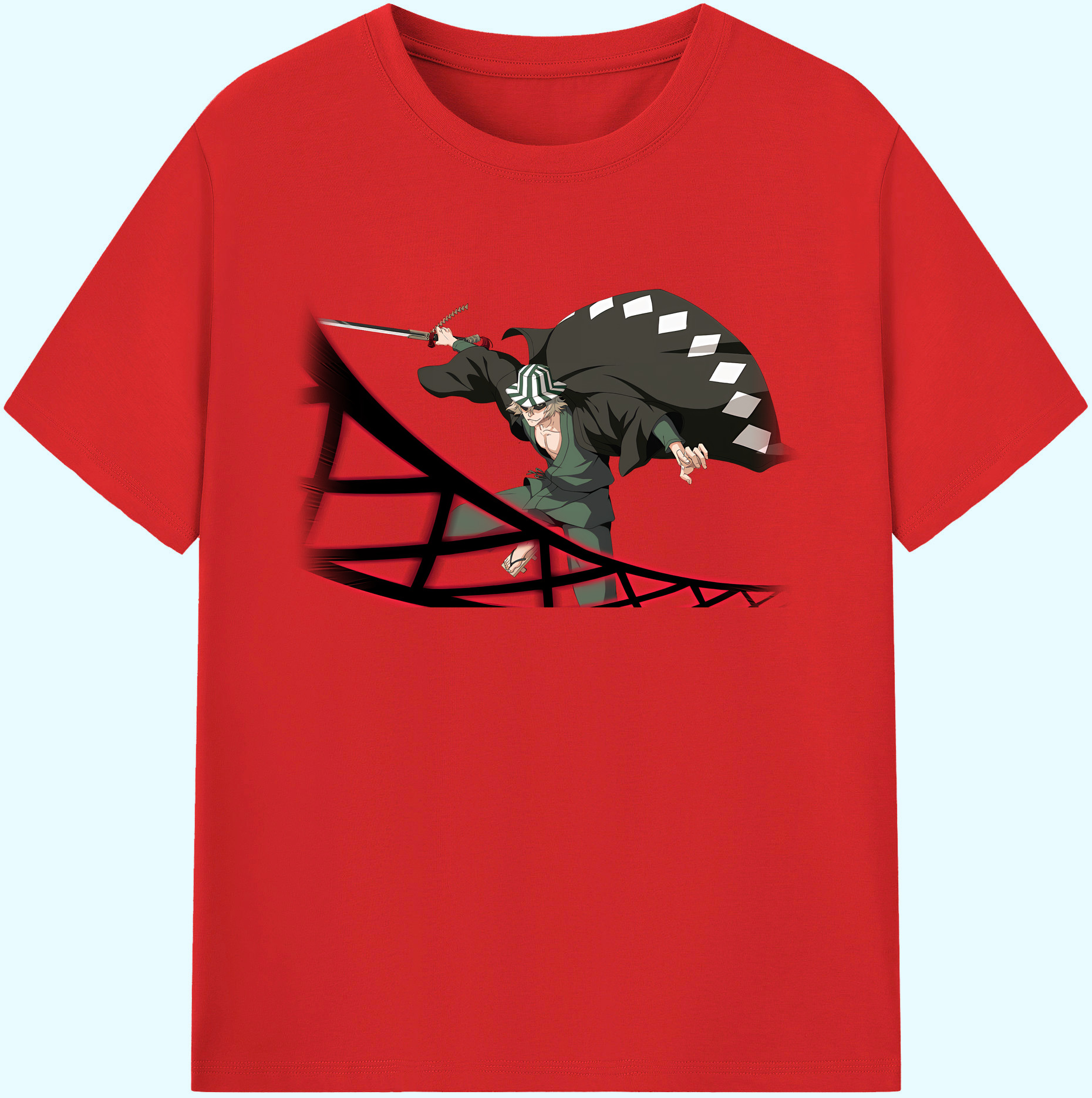 （画像用） "ブリーチ 浦原 喜助（うらはら きすけ） BLEACH Urahara Kisuke " 綿100％ メンズ半袖Tシャツ｜肌触りやわらか＆通気性