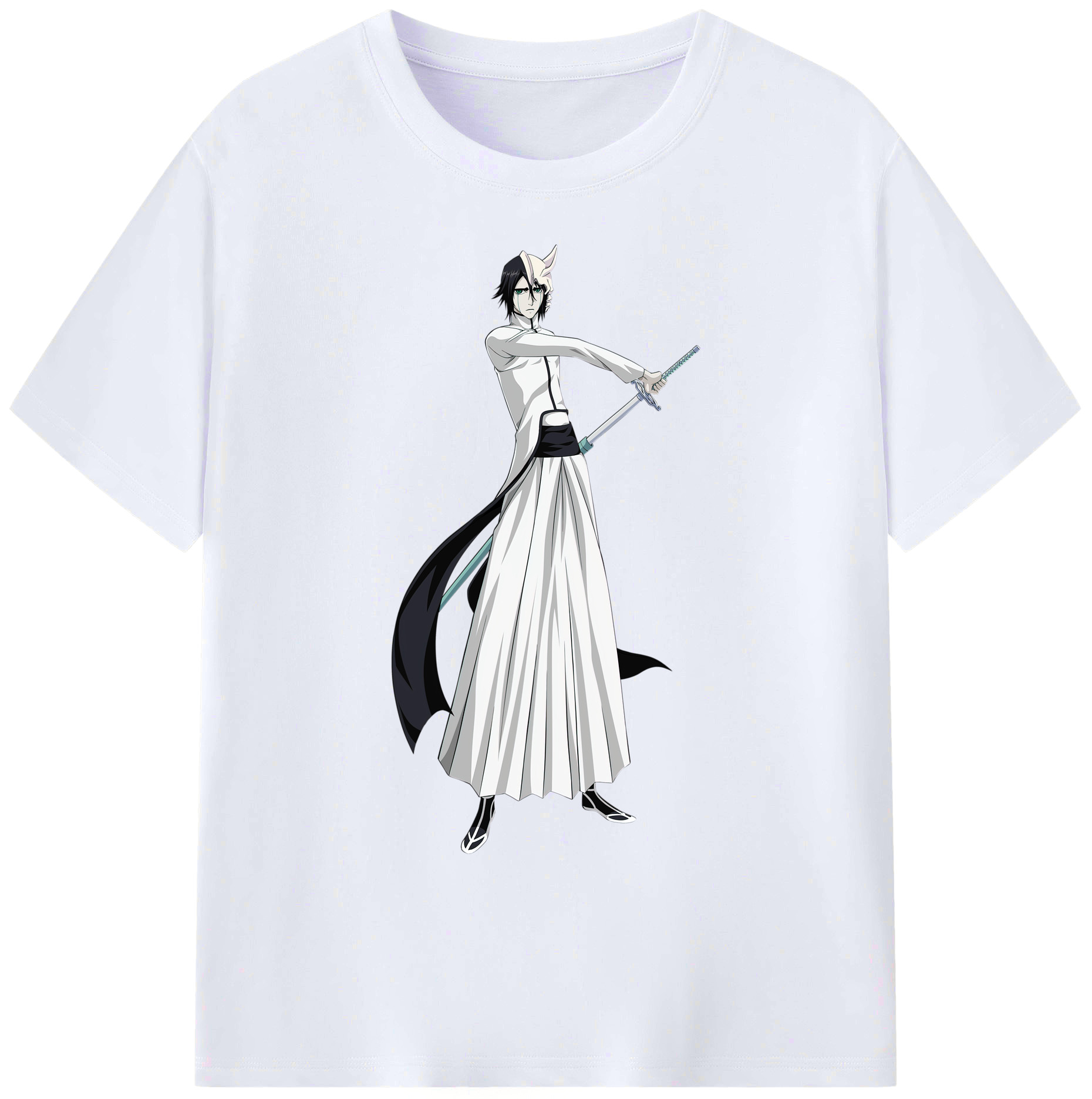 （画像用） ブリーチ ウルキオラ·シファー BLEACH Ulquiorra cifer 綿100％ メンズ半袖Tシャツ｜肌触りやわらか＆通気性