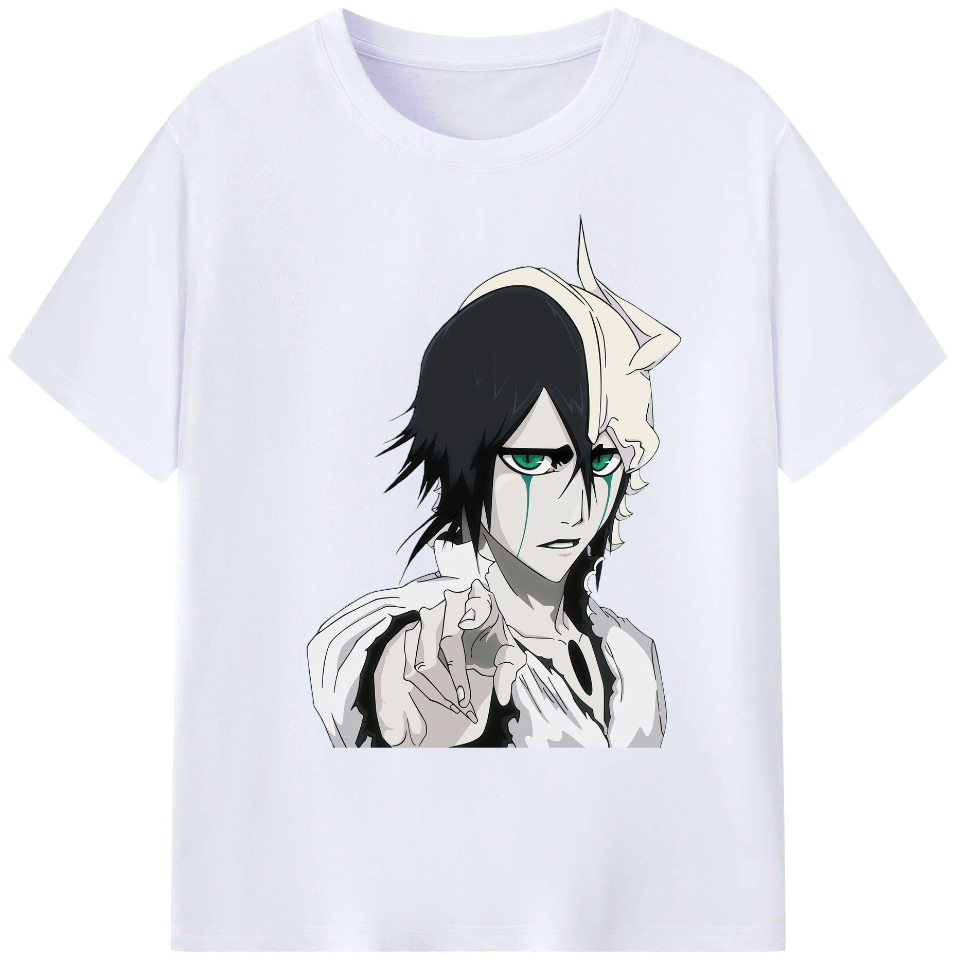 （画像用） ブリーチ ウルキオラ·シファー BLEACH Ulquiorra cifer 綿100％ メンズ半袖Tシャツ｜肌触りやわらか＆通気性