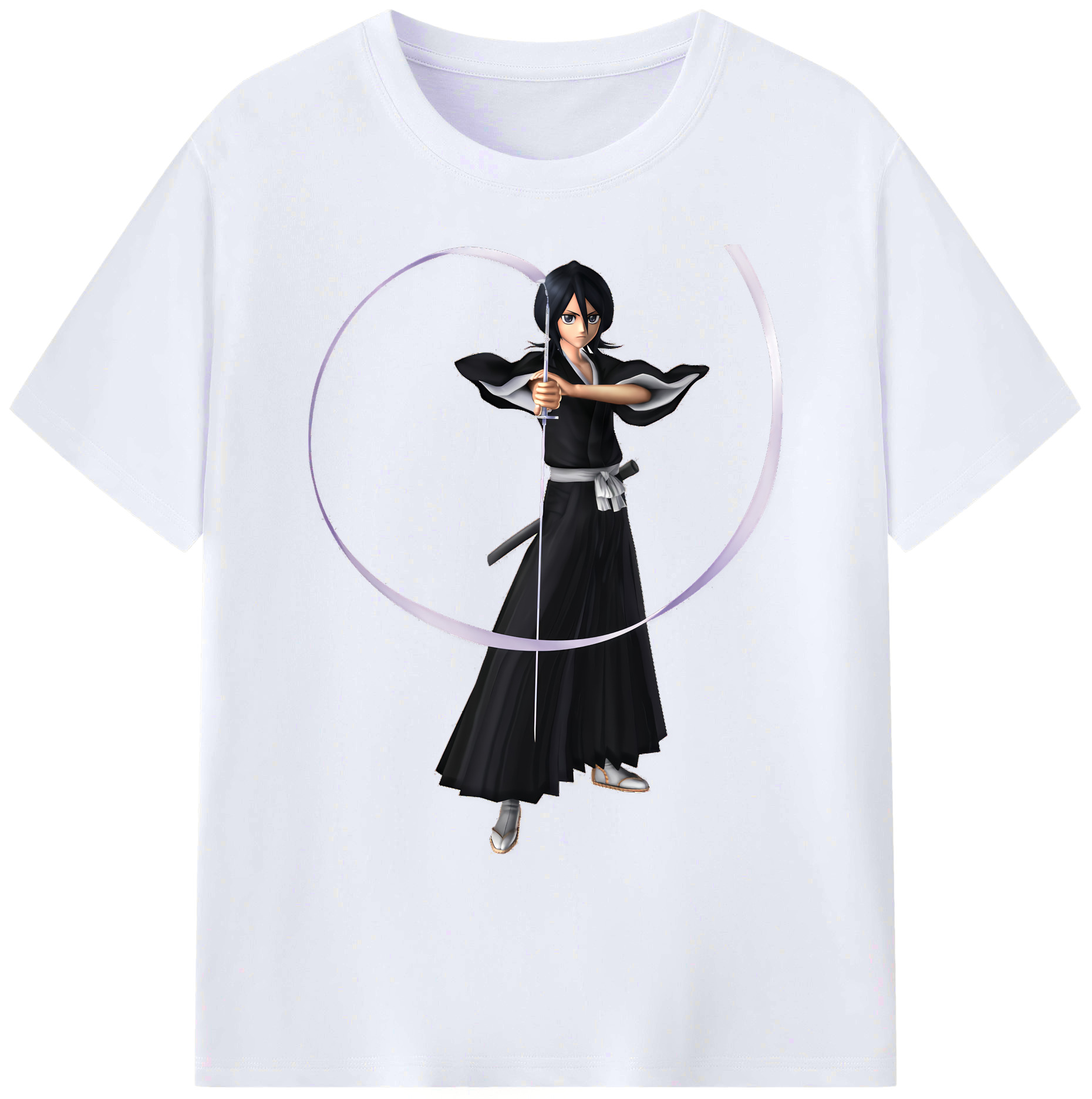 （画像用） ブリーチ 朽木ルキア BLEACH Kuchiki Rukia 綿100％ メンズ半袖Tシャツ｜肌触りやわらか＆通気性