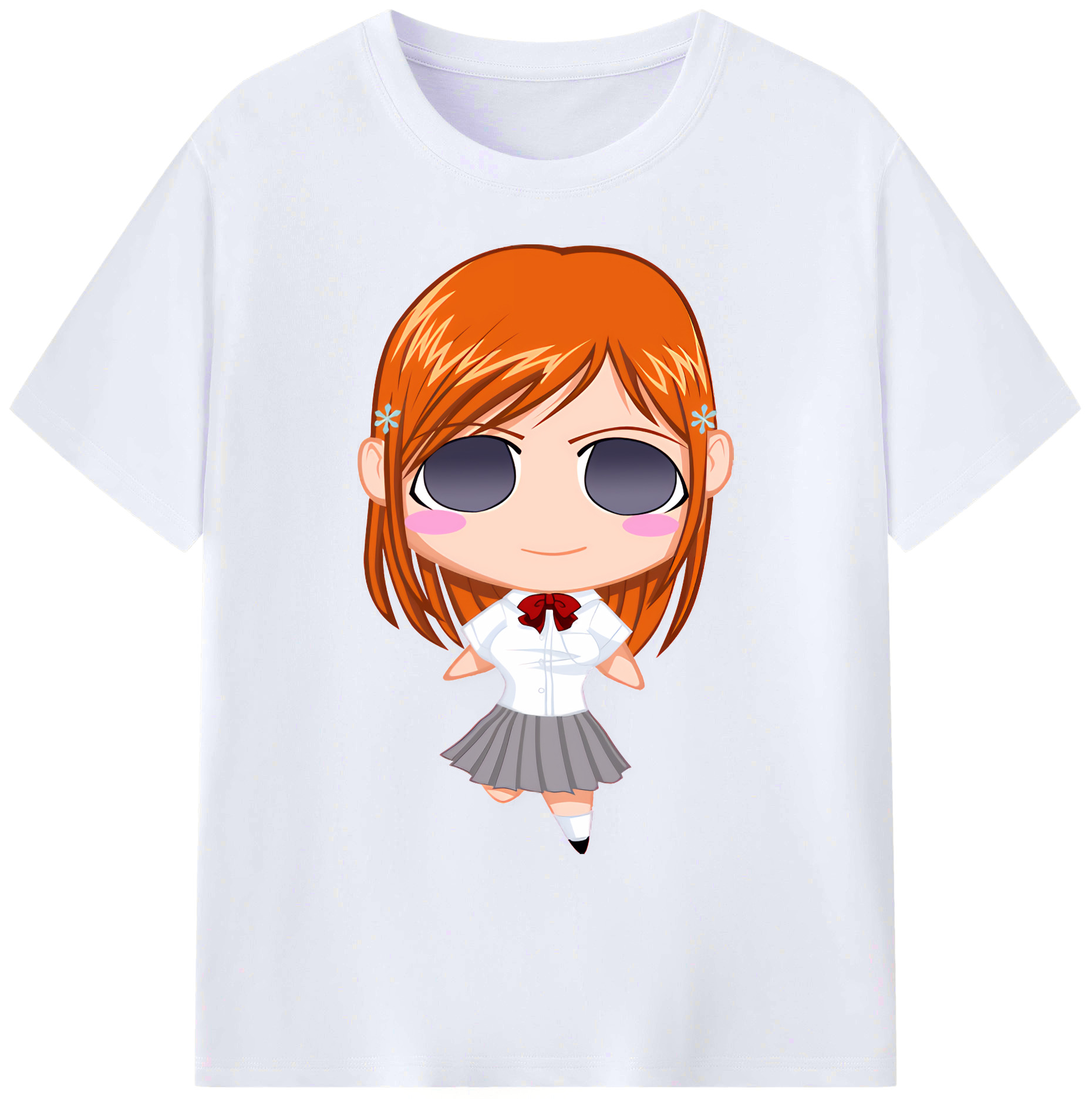 （画像用） ブリーチ 井上織姫（いのうえおりひめ） BLEACH Inoue Orihime 綿100％ メンズ半袖Tシャツ｜肌触りやわらか＆通気性