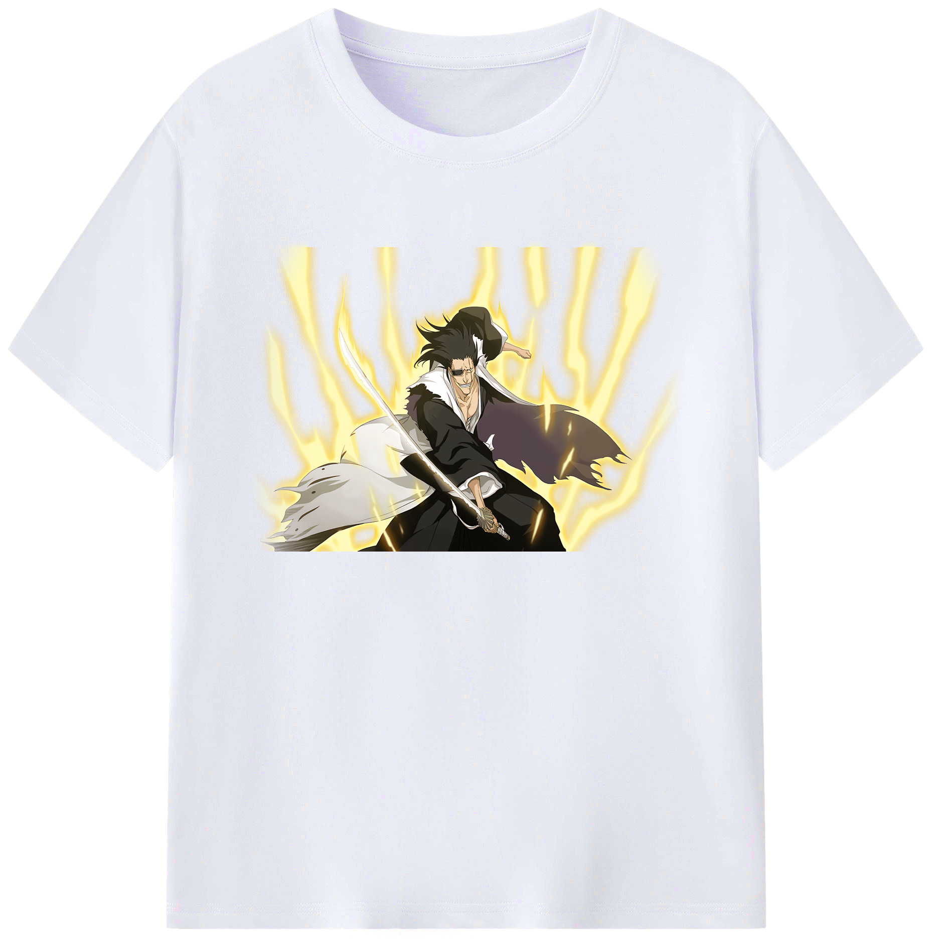 （画像用） ブリーチ ざらき けんぱち BLEACH Zaraki Kenpachi 綿100％ メンズ半袖Tシャツ｜肌触りやわらか＆通気性