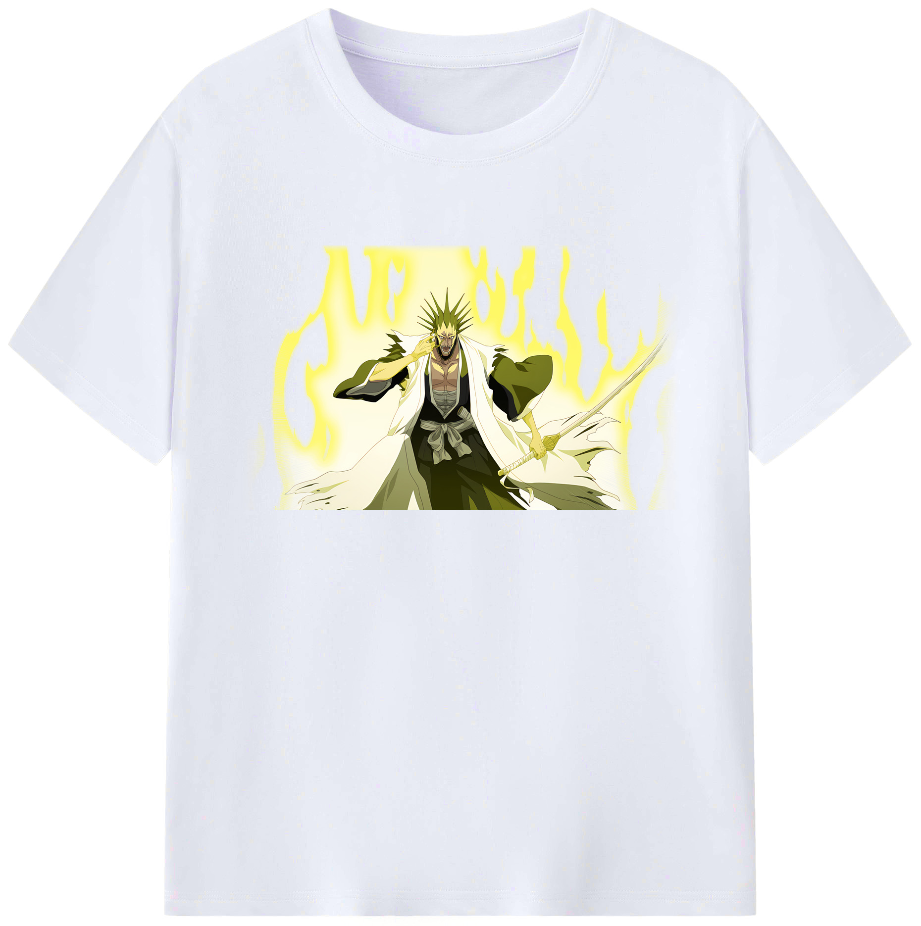 （画像用） ブリーチ ざらき けんぱち BLEACH Zaraki Kenpachi 綿100％ メンズ半袖Tシャツ｜肌触りやわらか＆通気性