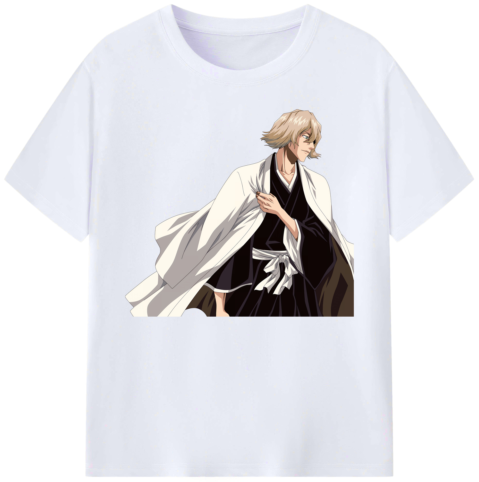 （画像用） "ブリーチ 浦原 喜助（うらはら きすけ） BLEACH Urahara Kisuke " 綿100％ メンズ半袖Tシャツ｜肌触りやわらか＆通気性