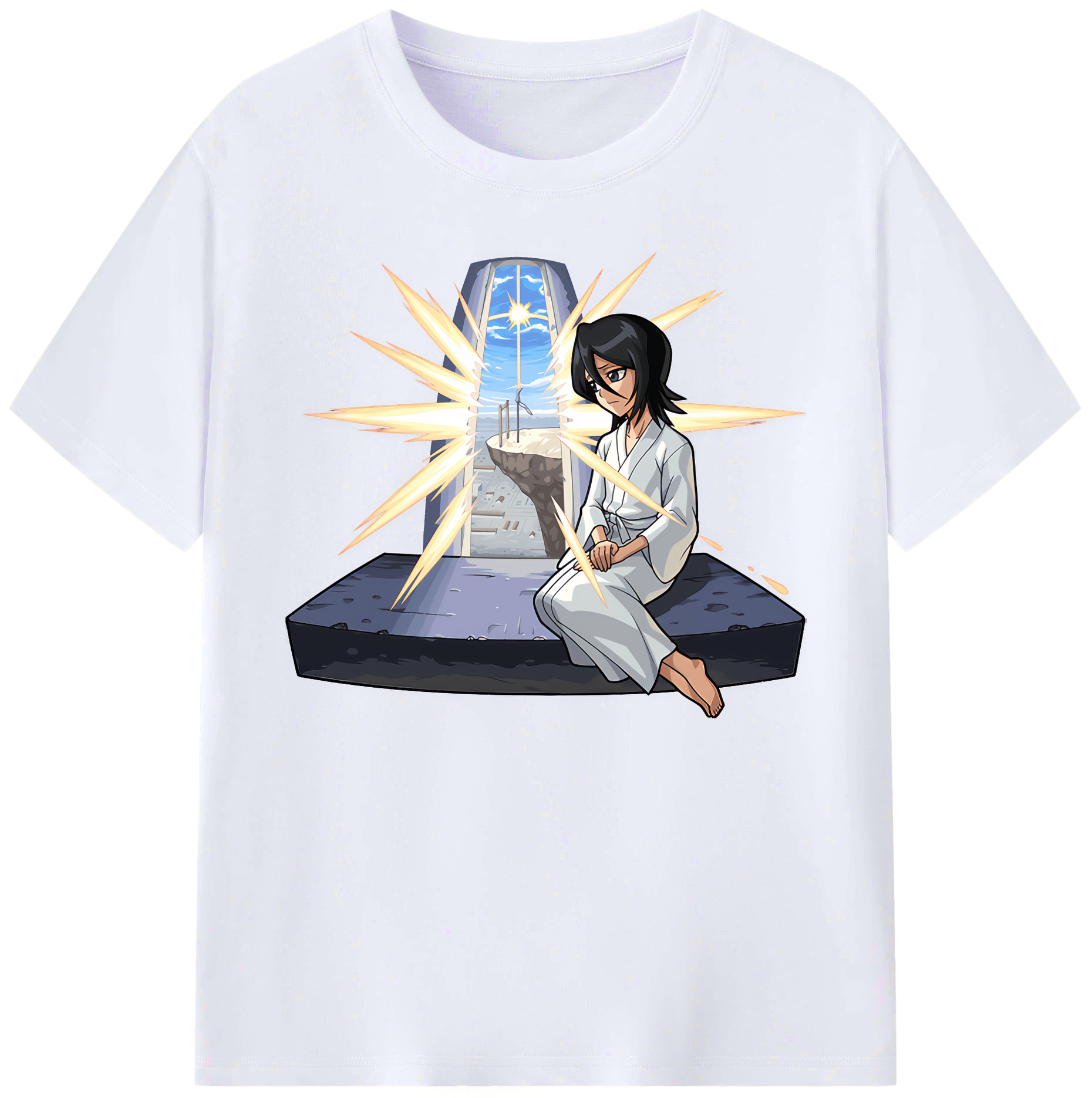 （画像用） ブリーチ 朽木ルキア BLEACH Kuchiki Rukia 綿100％ メンズ半袖Tシャツ｜肌触りやわらか＆通気性