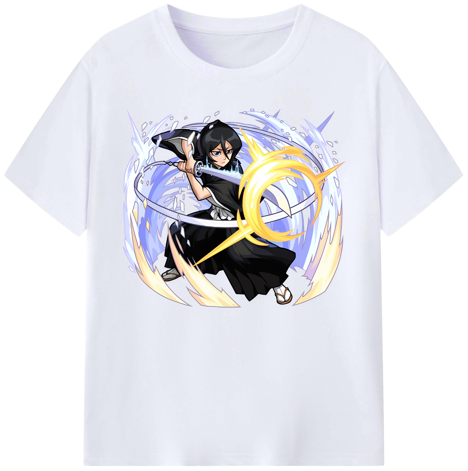 （画像用） ブリーチ 朽木ルキア BLEACH Kuchiki Rukia 綿100％ メンズ半袖Tシャツ｜肌触りやわらか＆通気性