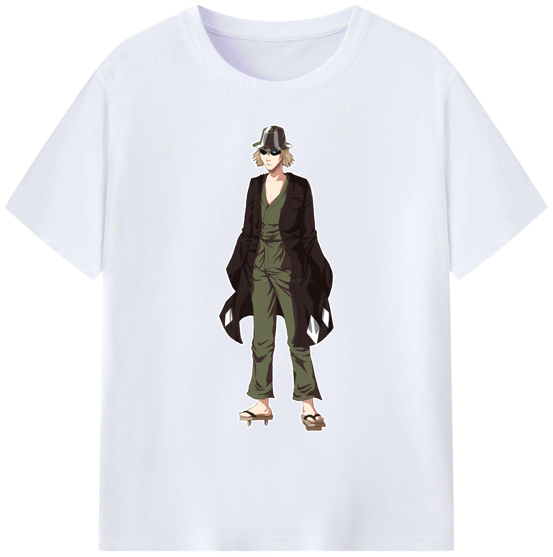 （画像用） "ブリーチ 浦原 喜助（うらはら きすけ） BLEACH Urahara Kisuke " 綿100％ メンズ半袖Tシャツ｜肌触りやわらか＆通気性