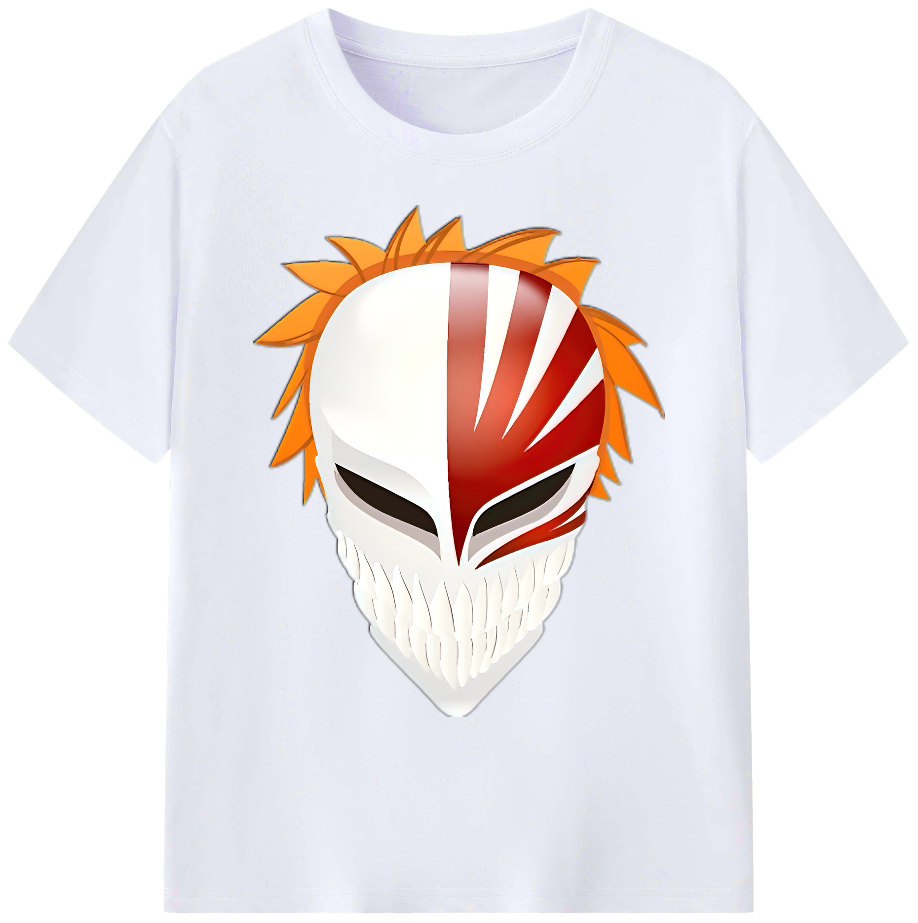 （画像用） ブリーチ 黒崎一護（くろさき いちご）BLEACH Kurosaki Ichigo 綿100％ メンズ半袖Tシャツ｜肌触りやわらか＆通気性