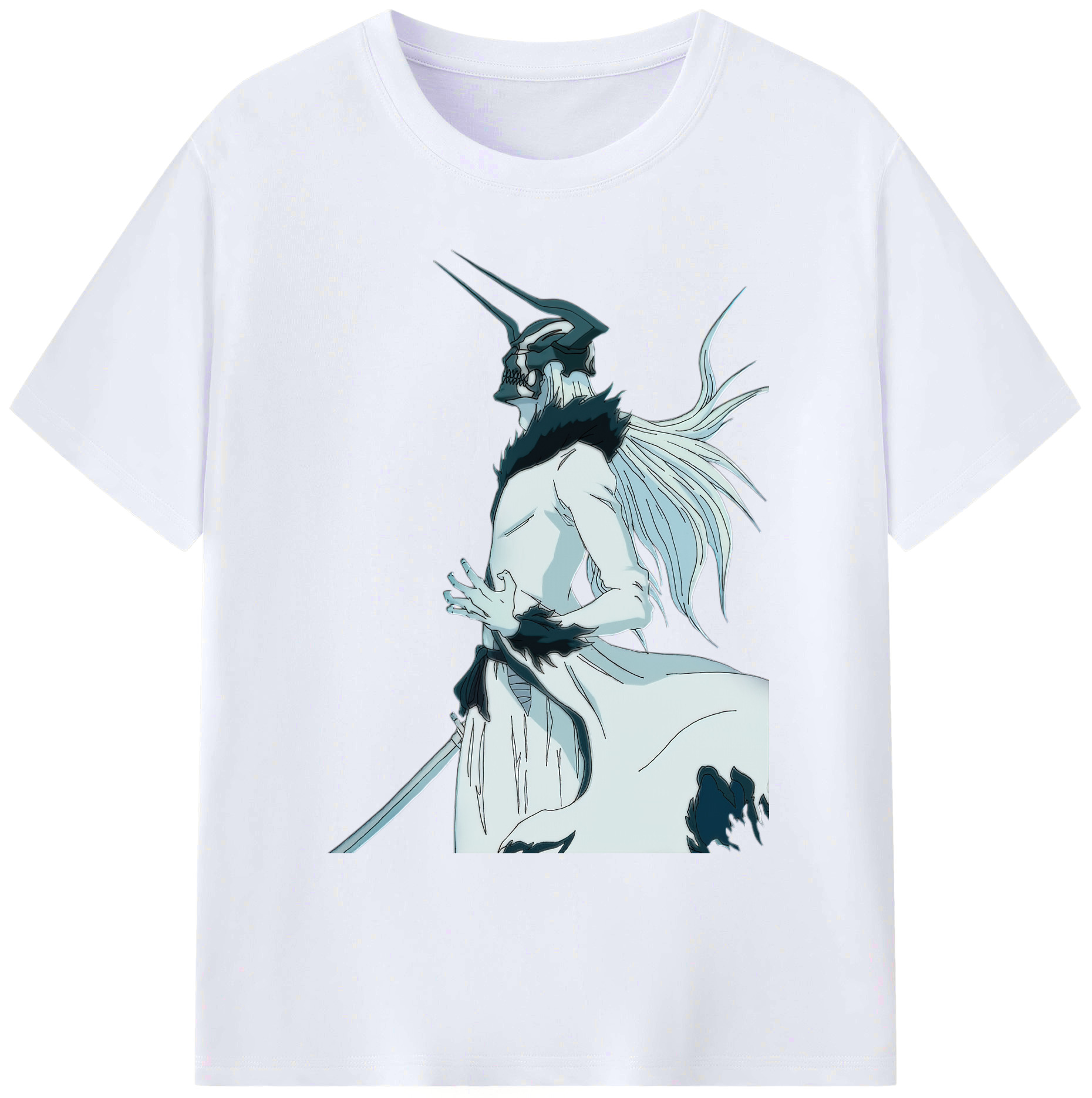 （画像用） ブリーチ 黒崎一護（くろさき いちご）BLEACH Kurosaki Ichigo 綿100％ メンズ半袖Tシャツ｜肌触りやわらか＆通気性