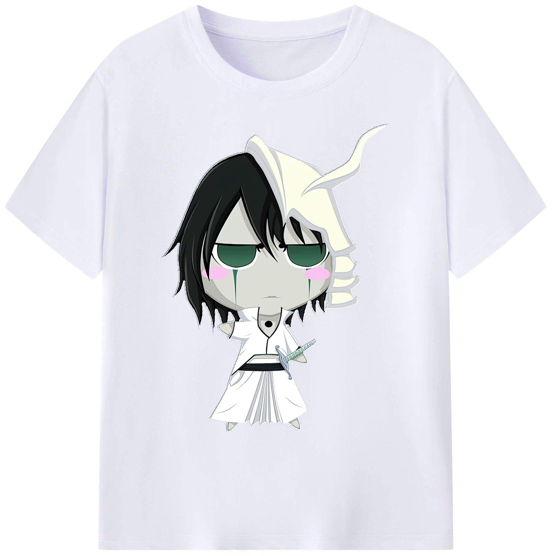 （画像用） ブリーチ ウルキオラ·シファー BLEACH Ulquiorra cifer 綿100％ メンズ半袖Tシャツ｜肌触りやわらか＆通気性