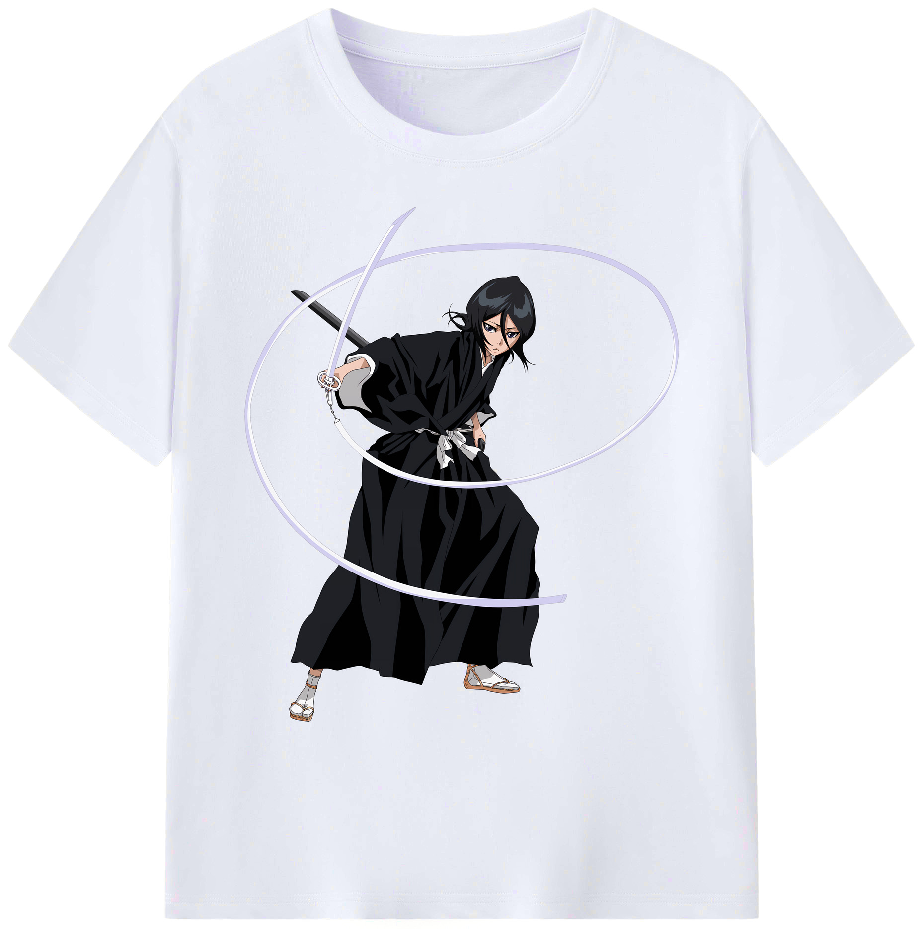 （画像用） ブリーチ 朽木ルキア BLEACH Kuchiki Rukia 綿100％ メンズ半袖Tシャツ｜肌触りやわらか＆通気性