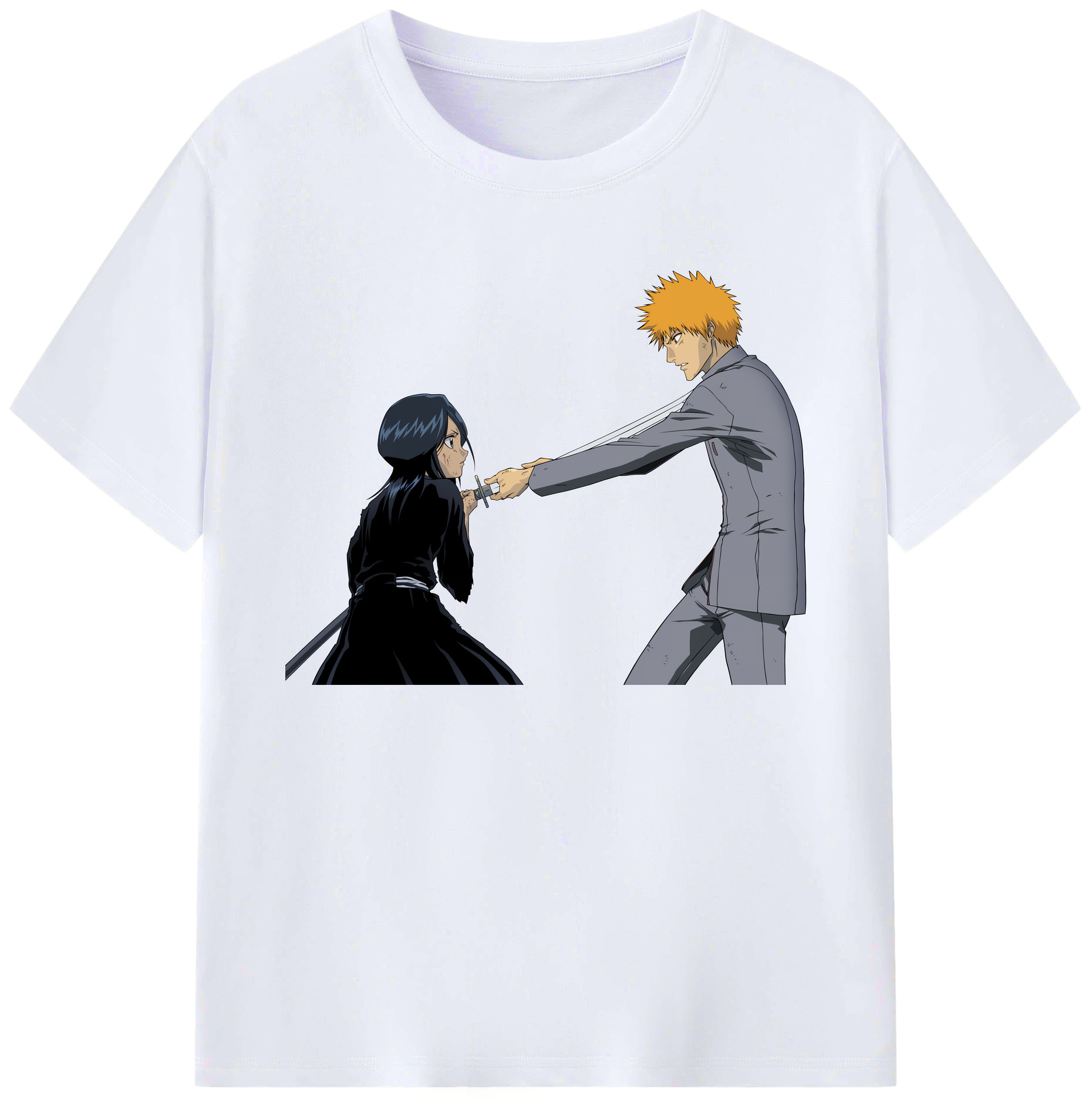 （画像用） ブリーチ 朽木ルキア BLEACH Kuchiki Rukia 綿100％ メンズ半袖Tシャツ｜肌触りやわらか＆通気性