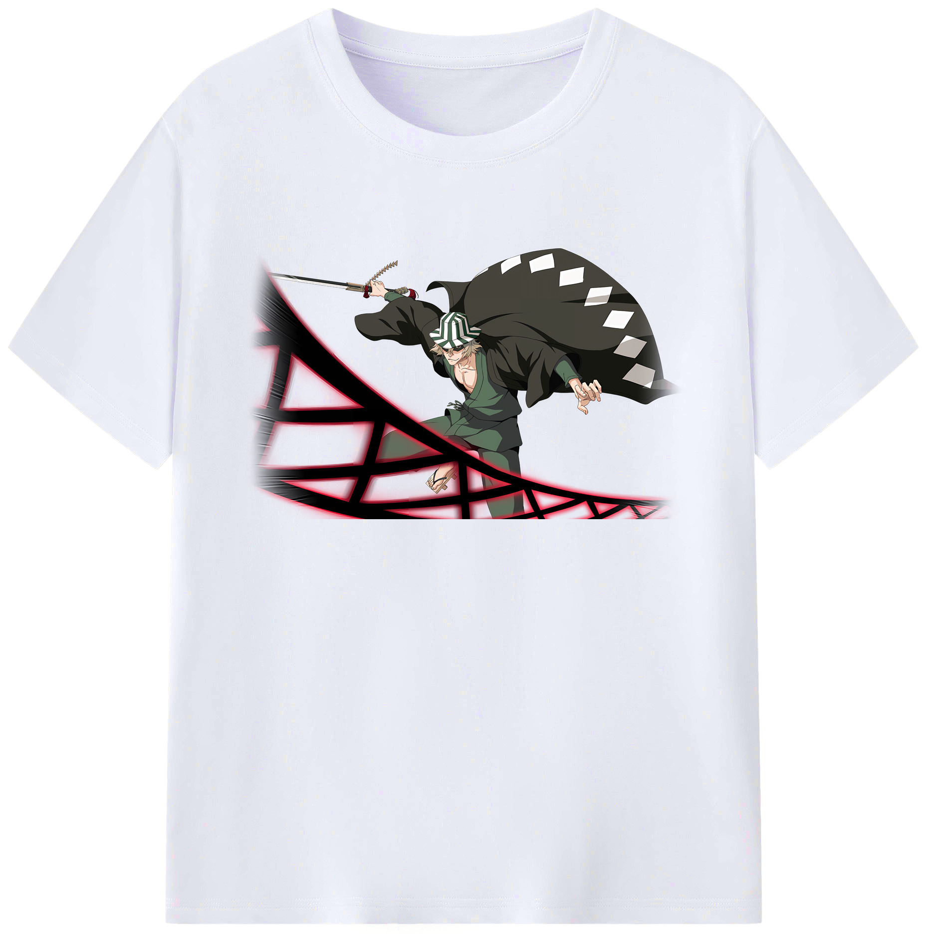 （画像用） "ブリーチ 浦原 喜助（うらはら きすけ） BLEACH Urahara Kisuke " 綿100％ メンズ半袖Tシャツ｜肌触りやわらか＆通気性