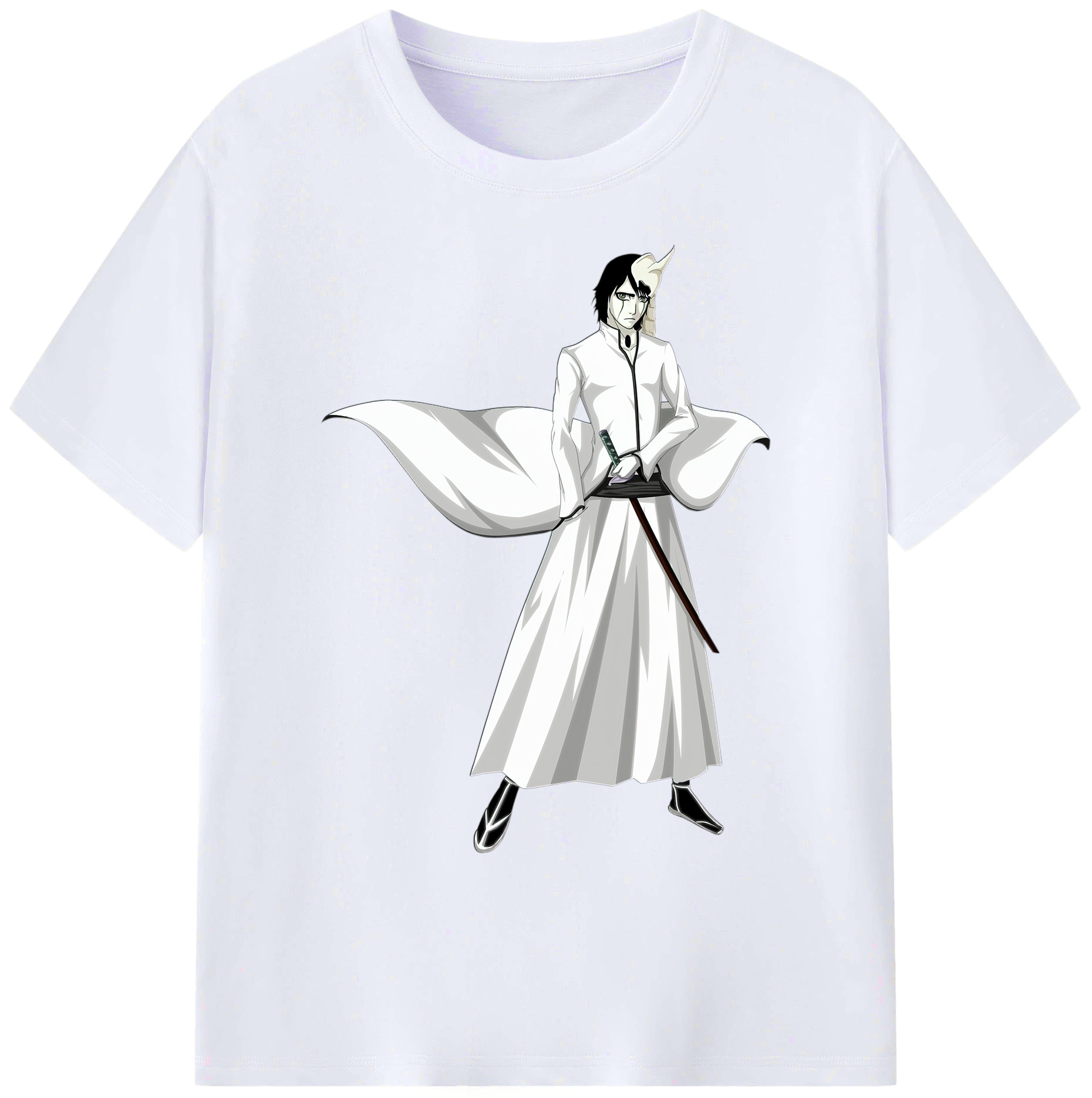 （画像用） ブリーチ ウルキオラ·シファー BLEACH Ulquiorra cifer 綿100％ メンズ半袖Tシャツ｜肌触りやわらか＆通気性