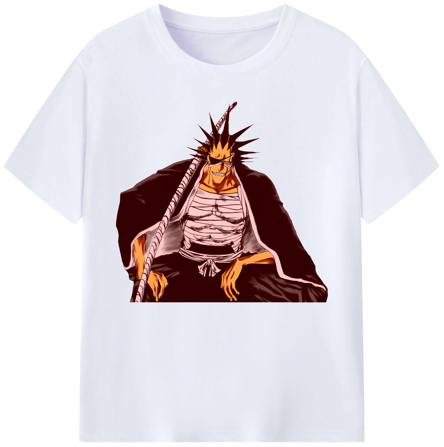 （画像用） ブリーチ ざらき けんぱち BLEACH Zaraki Kenpachi 綿100％ メンズ半袖Tシャツ｜肌触りやわらか＆通気性