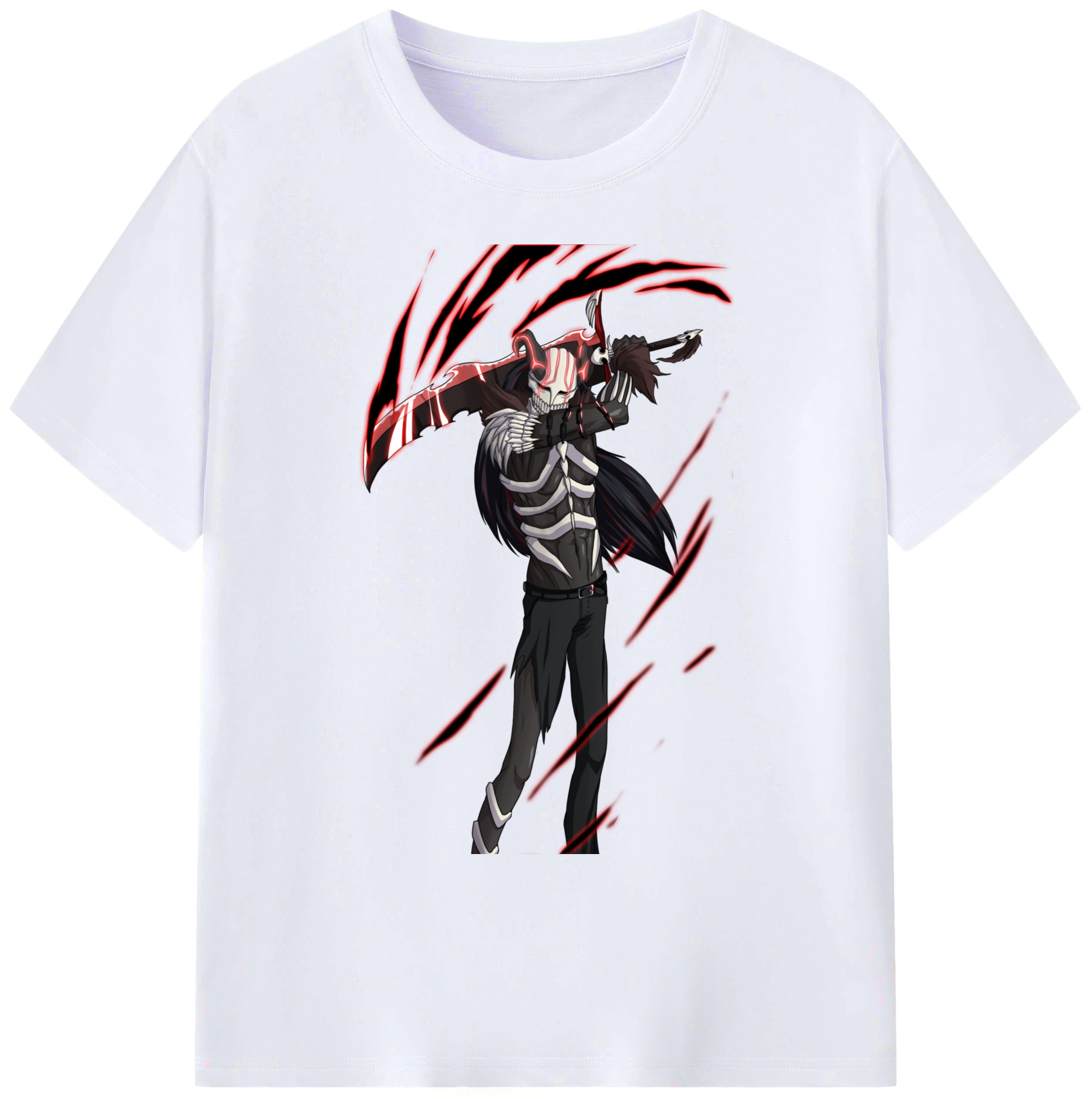 （画像用） ブリーチ 黒崎一護（くろさき いちご）BLEACH Kurosaki Ichigo 綿100％ メンズ半袖Tシャツ｜肌触りやわらか＆通気性