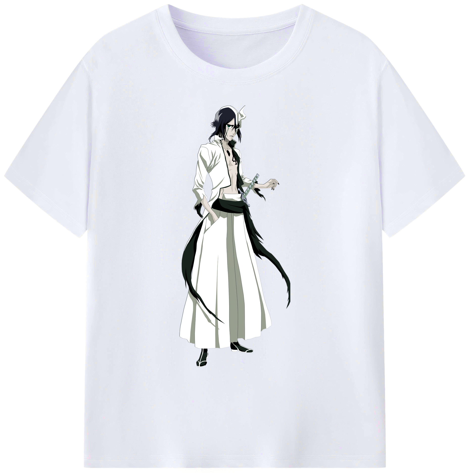 （画像用） ブリーチ ウルキオラ·シファー BLEACH Ulquiorra cifer 綿100％ メンズ半袖Tシャツ｜肌触りやわらか＆通気性