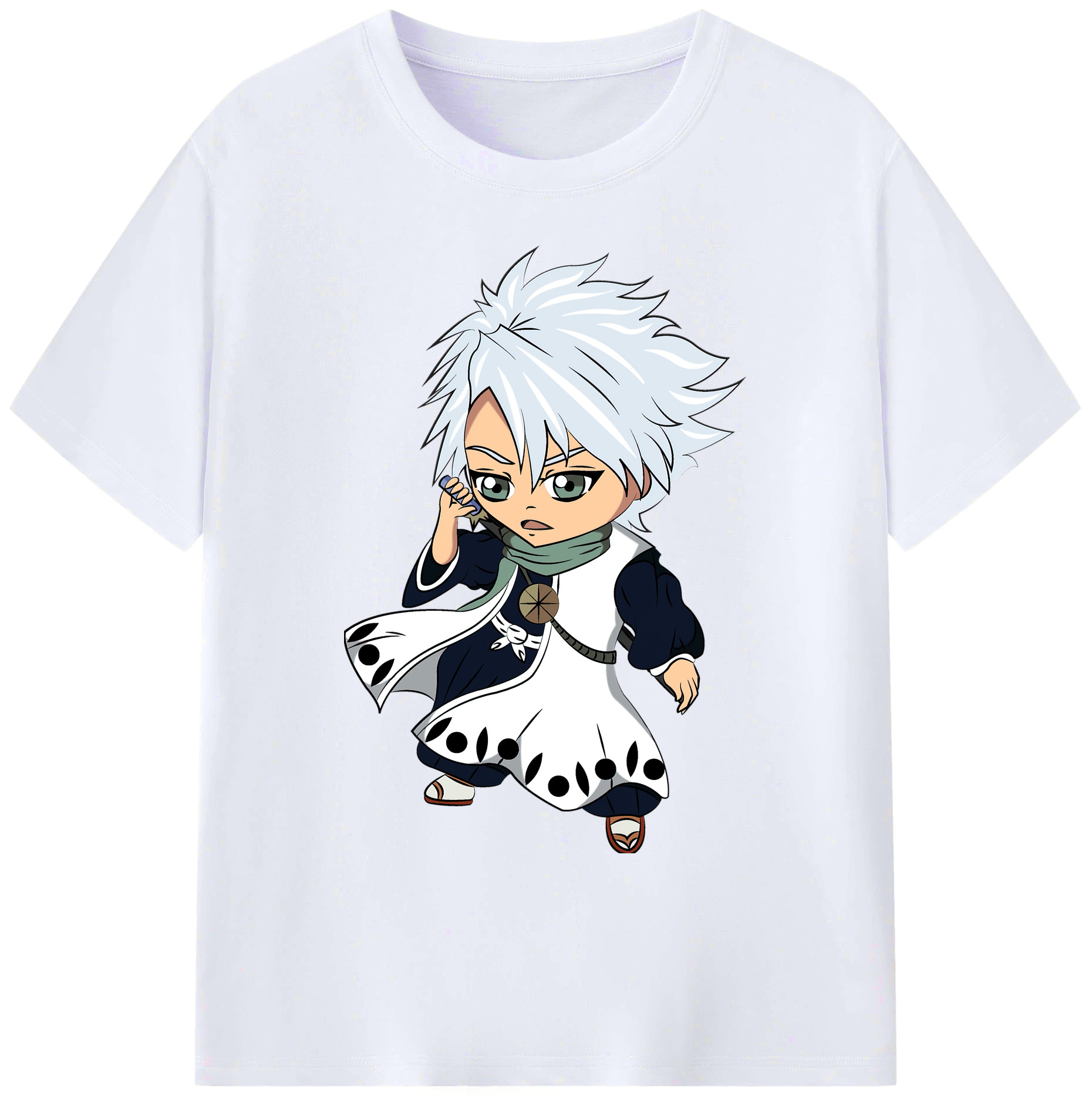 （画像用） ブリーチ 日番谷冬獅郎（ひつがや とうしろう） BLEACH Hitsugaya Toushirou 綿100％ メンズ半袖Tシャツ｜肌触りやわらか＆通気性
