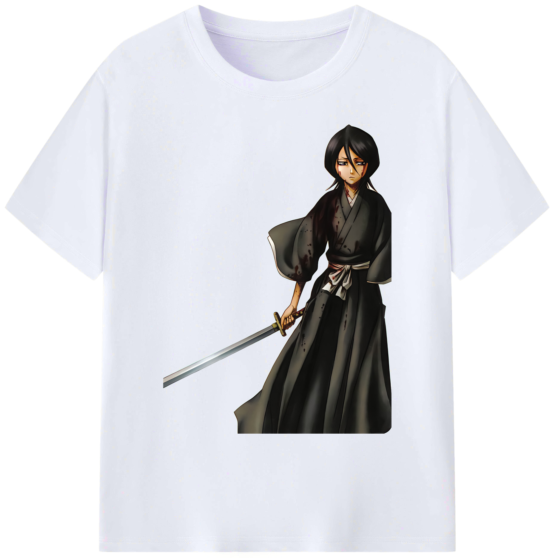 （画像用） ブリーチ 朽木ルキア BLEACH Kuchiki Rukia 綿100％ メンズ半袖Tシャツ｜肌触りやわらか＆通気性