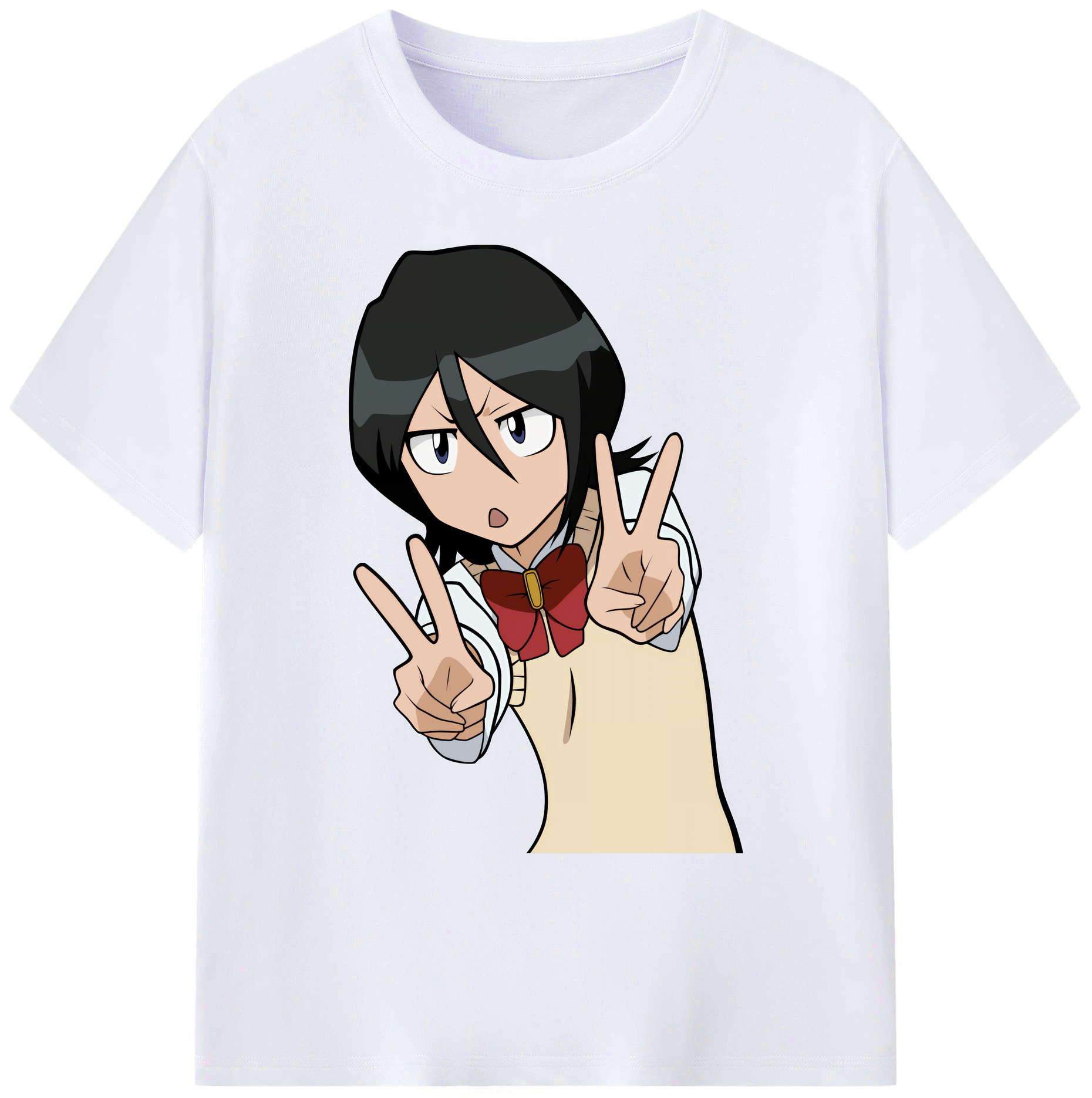 （画像用） ブリーチ 朽木ルキア BLEACH Kuchiki Rukia 綿100％ メンズ半袖Tシャツ｜肌触りやわらか＆通気性