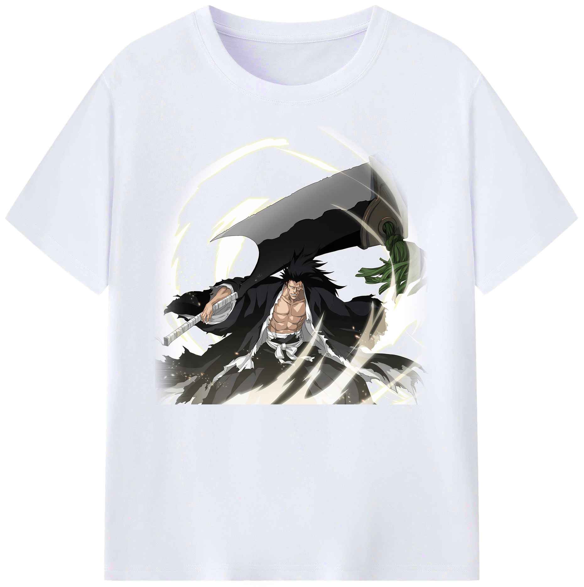 （画像用） ブリーチ ざらき けんぱち BLEACH Zaraki Kenpachi 綿100％ メンズ半袖Tシャツ｜肌触りやわらか＆通気性