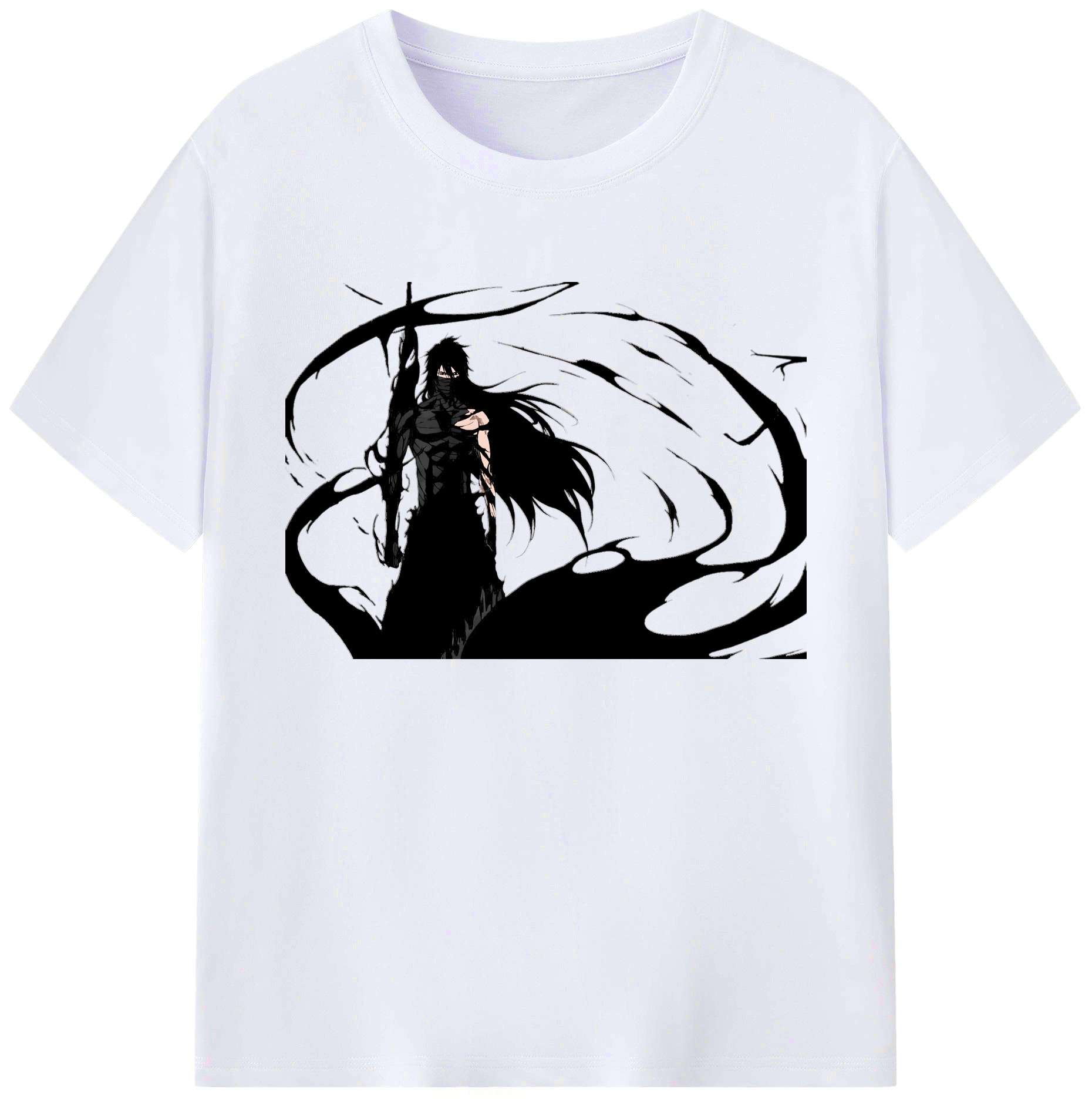 （画像用） ブリーチ 黒崎一護（くろさき いちご）BLEACH Kurosaki Ichigo 綿100％ メンズ半袖Tシャツ｜肌触りやわらか＆通気性