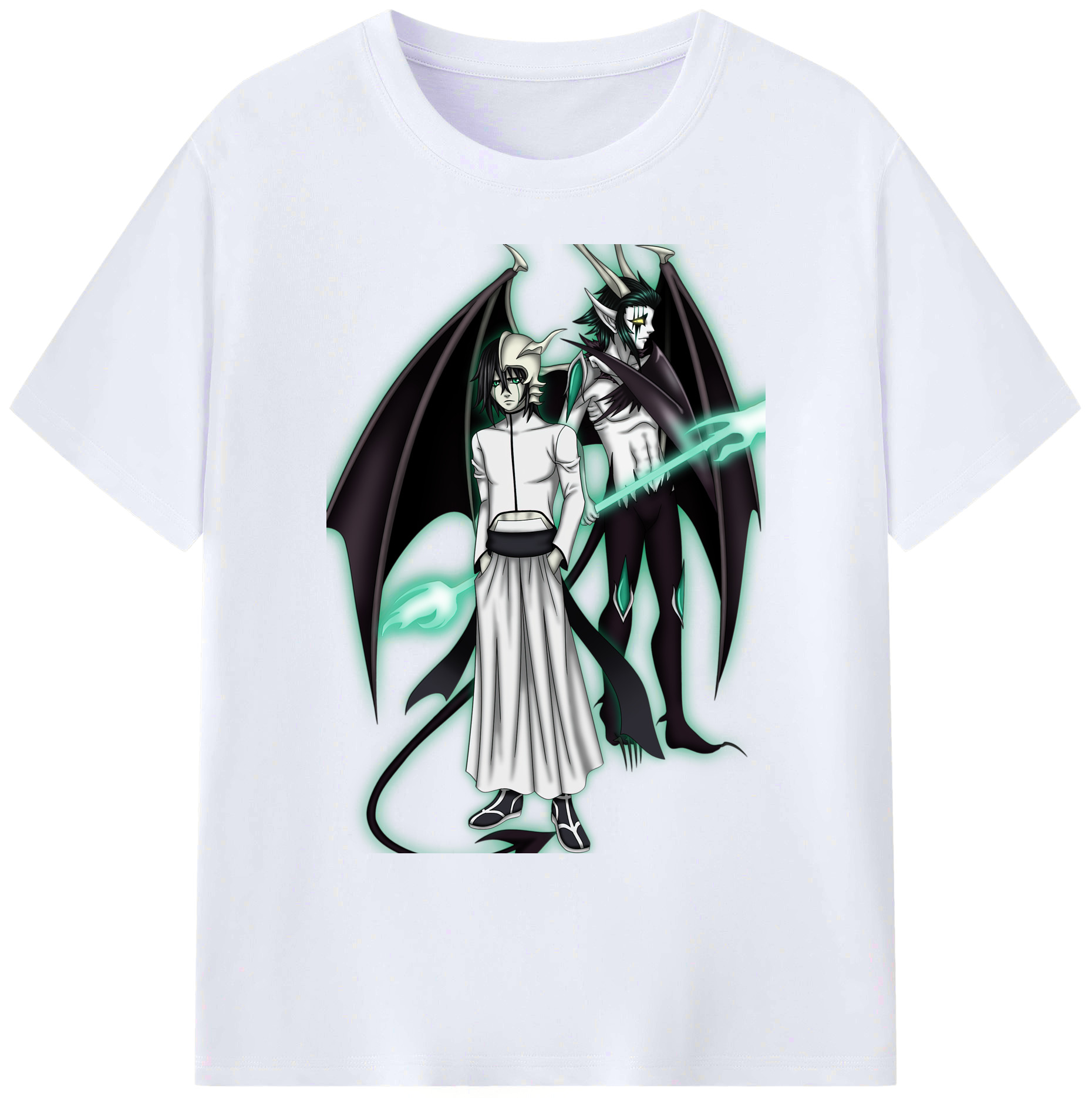 （画像用） ブリーチ ウルキオラ·シファー BLEACH Ulquiorra cifer 綿100％ メンズ半袖Tシャツ｜肌触りやわらか＆通気性