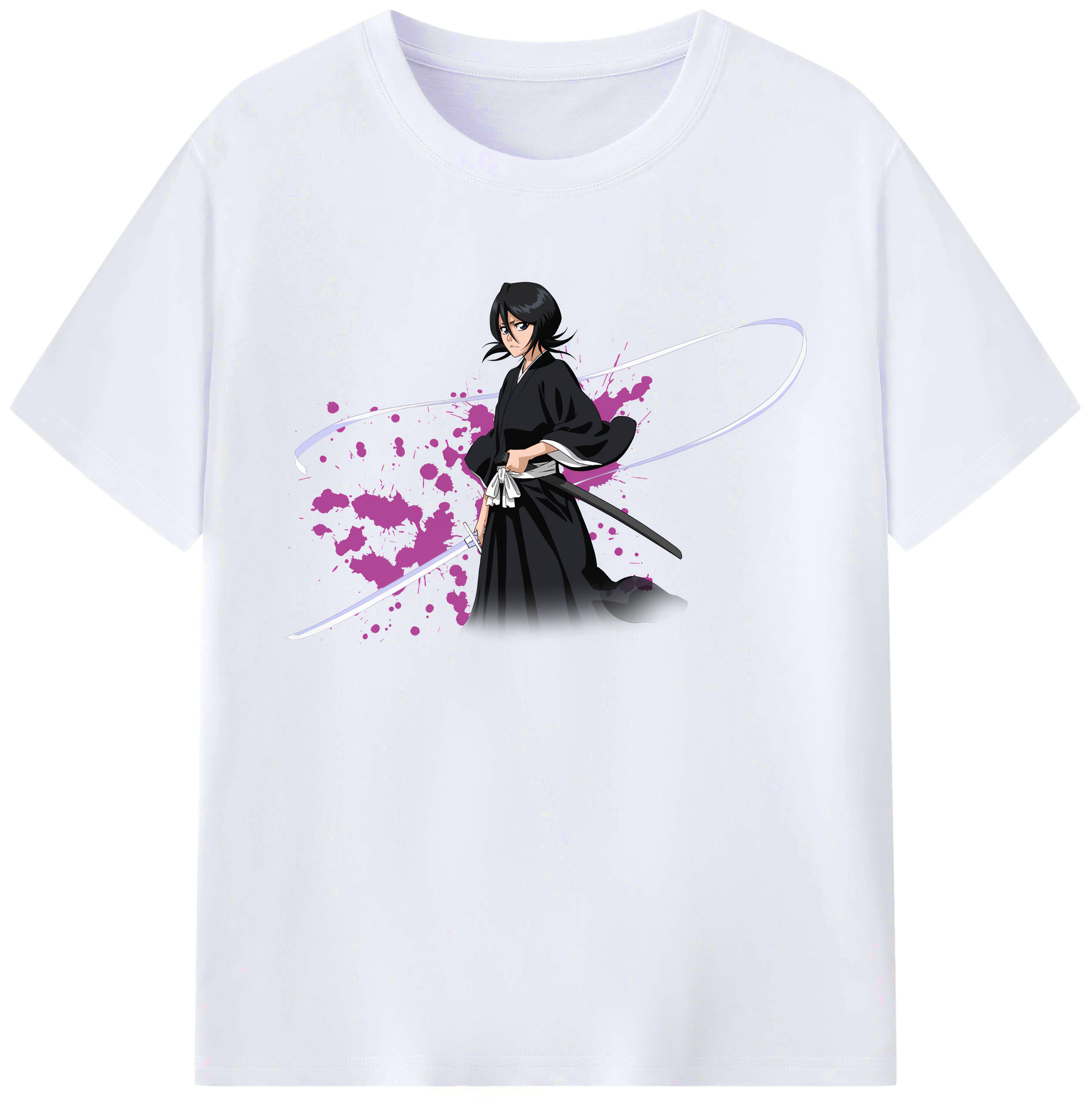 （画像用） ブリーチ 朽木ルキア BLEACH Kuchiki Rukia 綿100％ メンズ半袖Tシャツ｜肌触りやわらか＆通気性