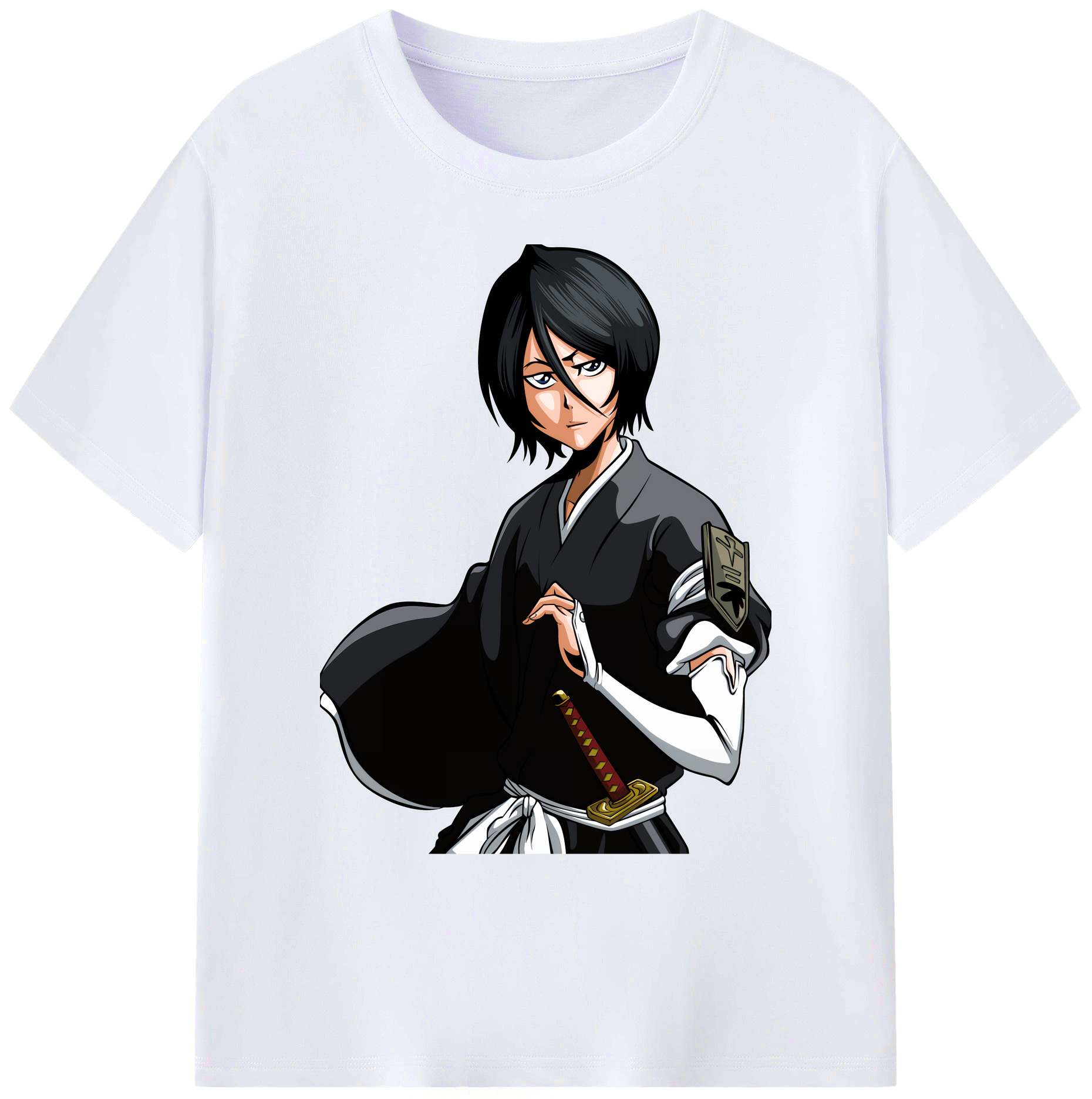 （画像用） ブリーチ 朽木ルキア BLEACH Kuchiki Rukia 綿100％ メンズ半袖Tシャツ｜肌触りやわらか＆通気性