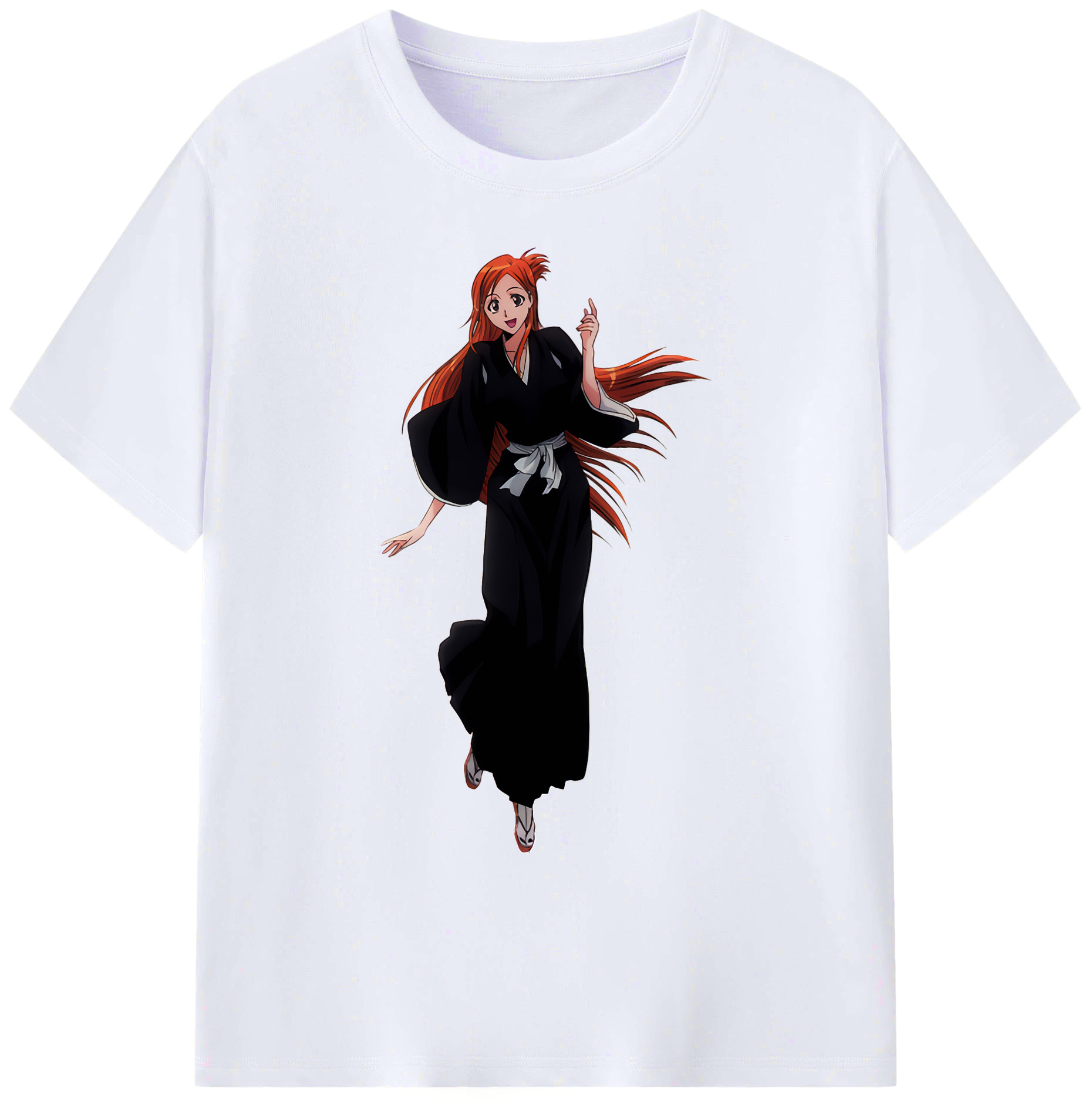 （画像用） ブリーチ 井上織姫（いのうえおりひめ） BLEACH Inoue Orihime 綿100％ メンズ半袖Tシャツ｜肌触りやわらか＆通気性