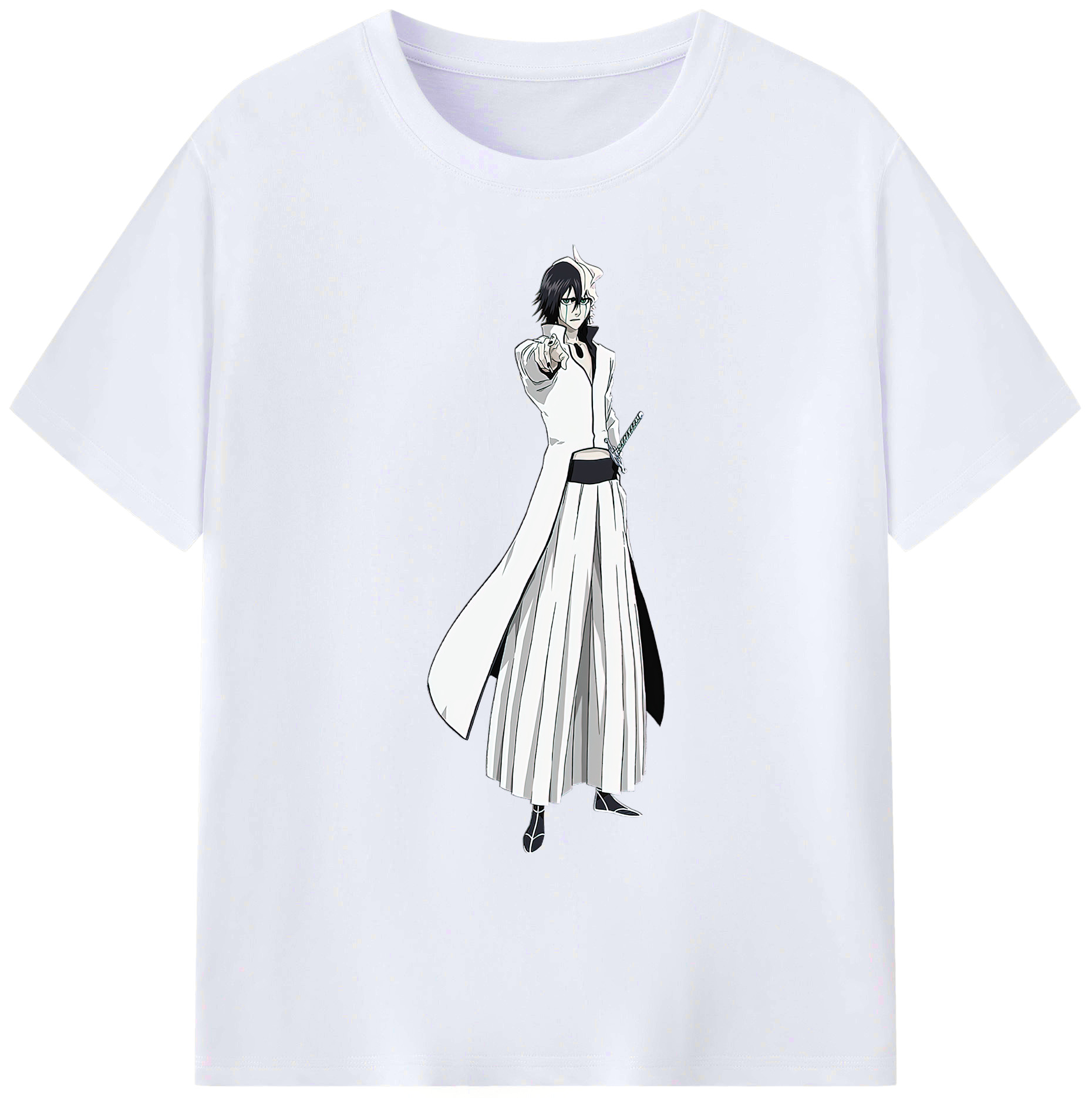 （画像用） ブリーチ ウルキオラ·シファー BLEACH Ulquiorra cifer 綿100％ メンズ半袖Tシャツ｜肌触りやわらか＆通気性