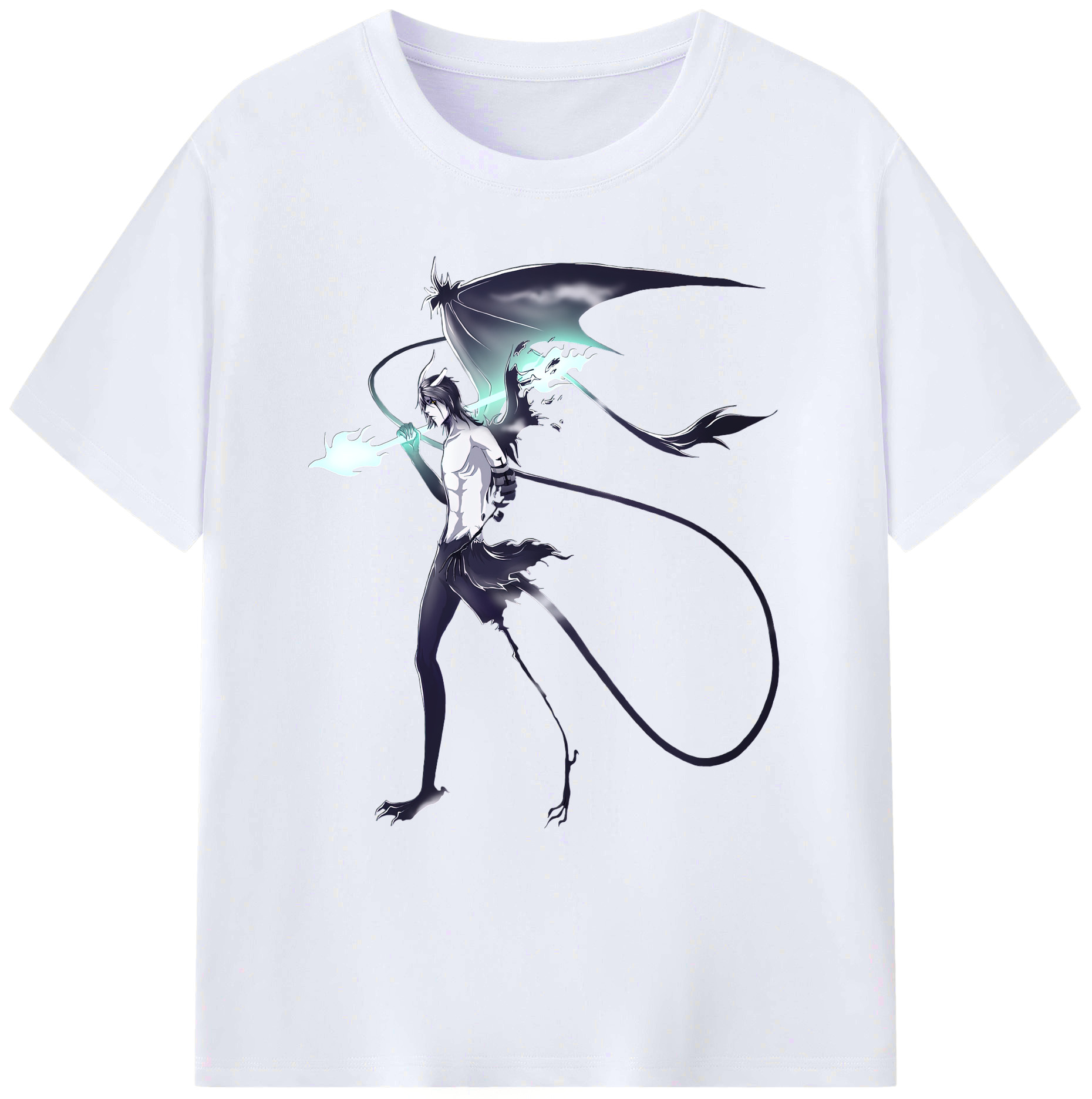 （画像用） ブリーチ ウルキオラ·シファー BLEACH Ulquiorra cifer 綿100％ メンズ半袖Tシャツ｜肌触りやわらか＆通気性
