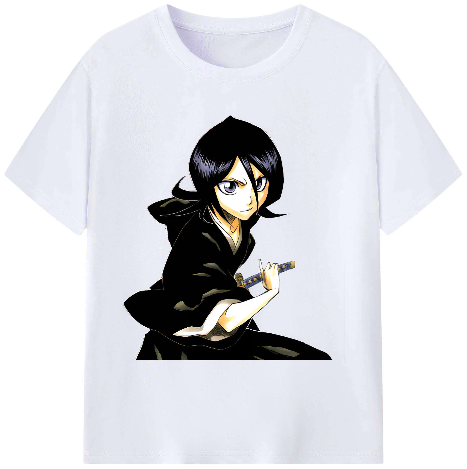 （画像用） ブリーチ 朽木ルキア BLEACH Kuchiki Rukia 綿100％ メンズ半袖Tシャツ｜肌触りやわらか＆通気性