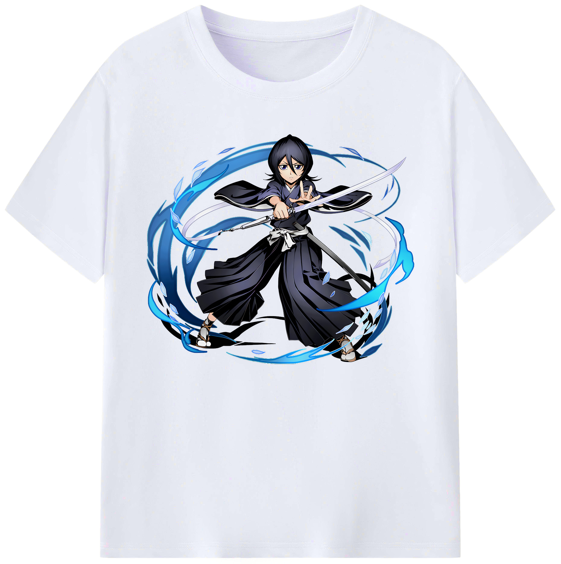 （画像用） ブリーチ 朽木ルキア BLEACH Kuchiki Rukia 綿100％ メンズ半袖Tシャツ｜肌触りやわらか＆通気性