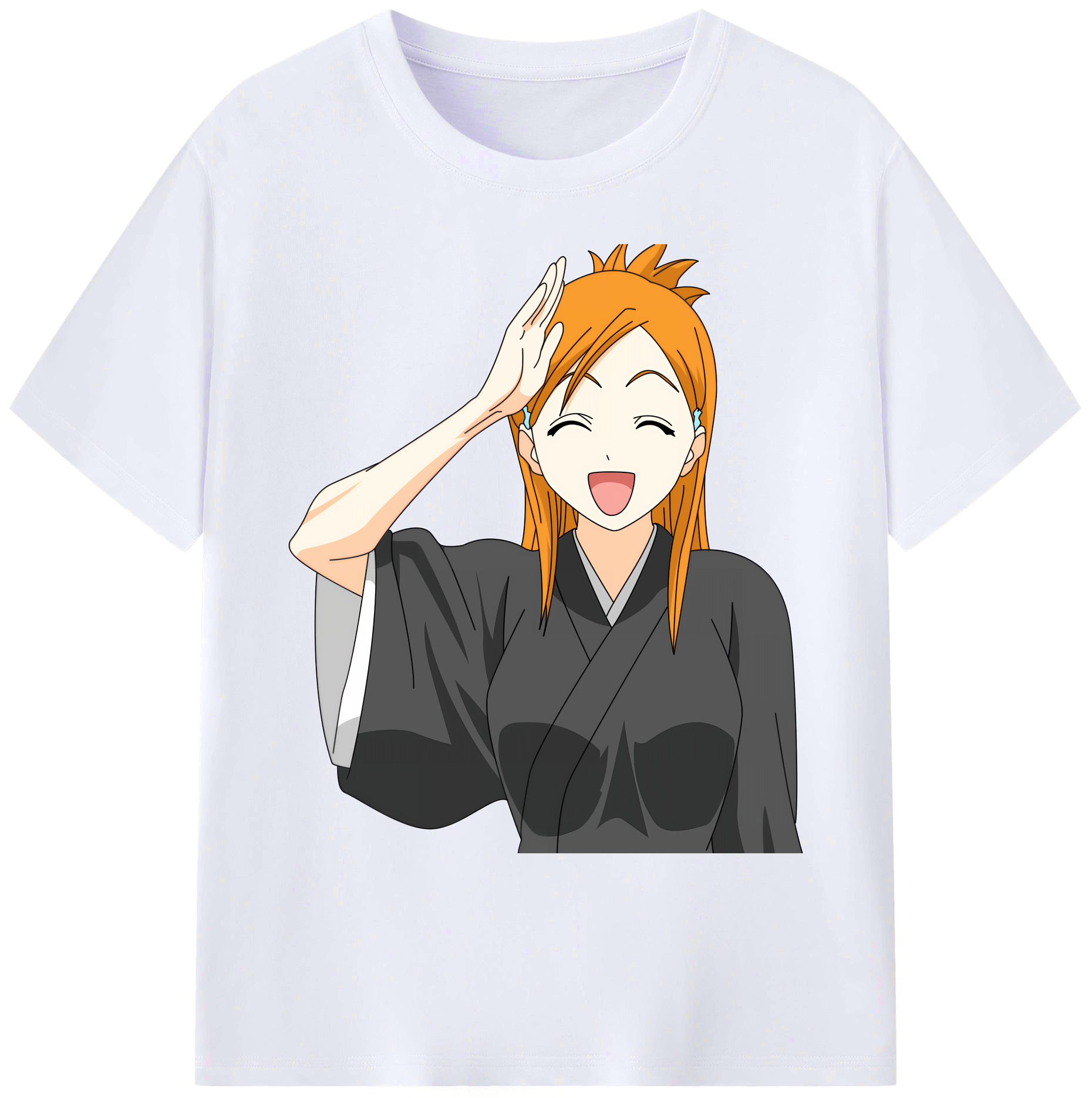 （画像用） ブリーチ 井上織姫（いのうえおりひめ） BLEACH Inoue Orihime 綿100％ メンズ半袖Tシャツ｜肌触りやわらか＆通気性