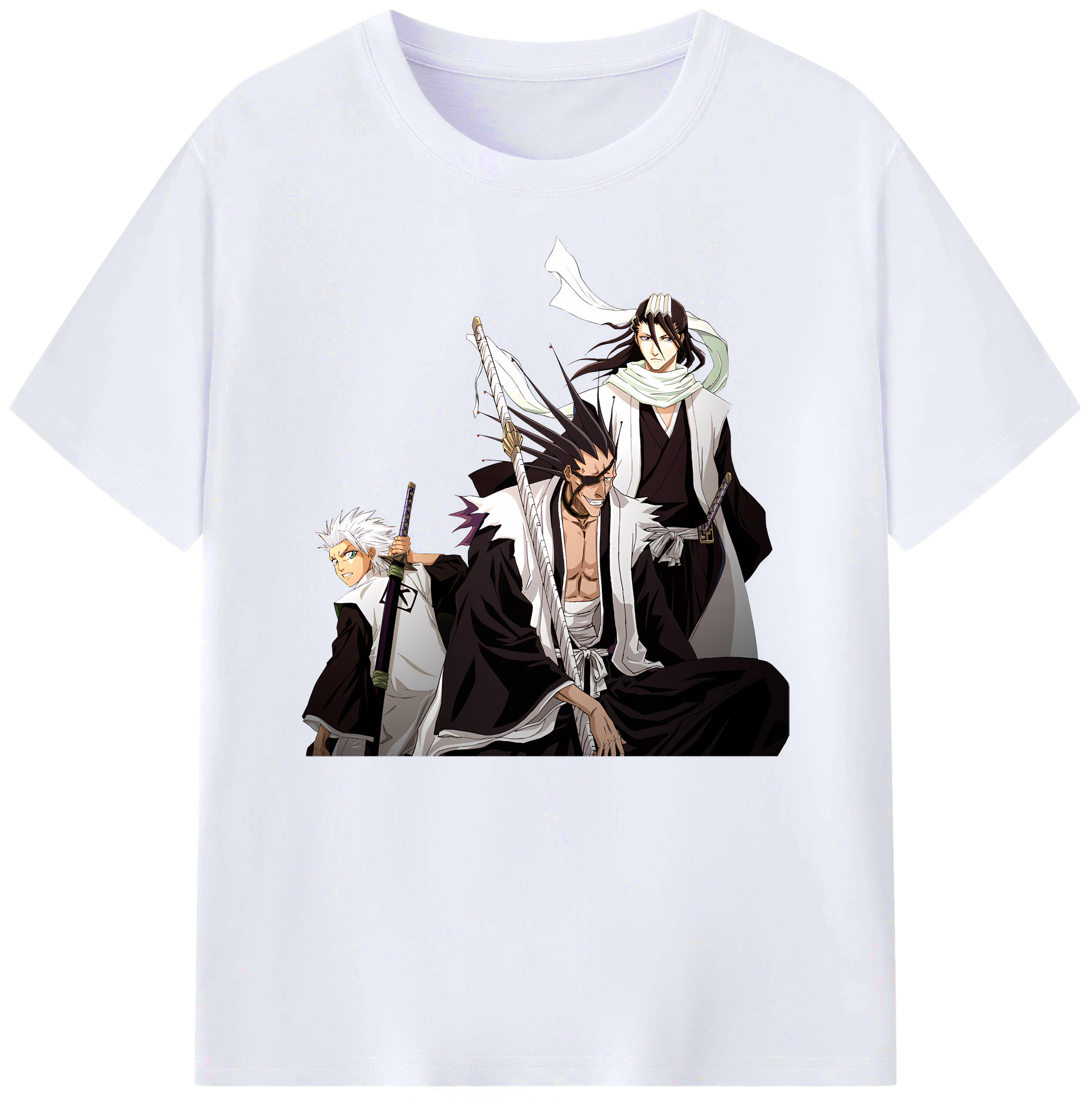 （画像用） ブリーチ ざらき けんぱち BLEACH Zaraki Kenpachi 綿100％ メンズ半袖Tシャツ｜肌触りやわらか＆通気性