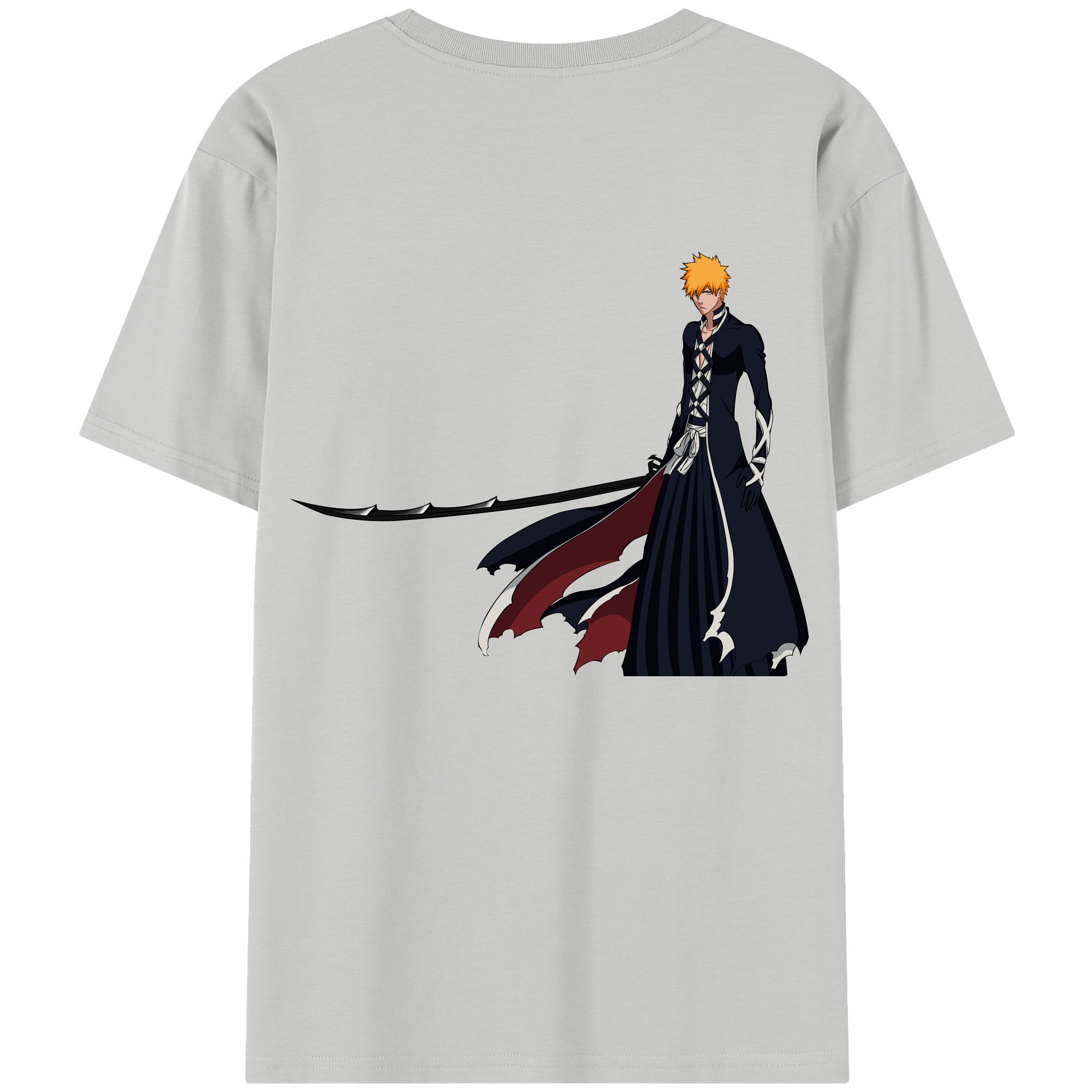 （画像用） ブリーチ 黒崎一護（くろさき いちご）BLEACH Kurosaki Ichigo レディース半袖Tシャツ(バックプリント)