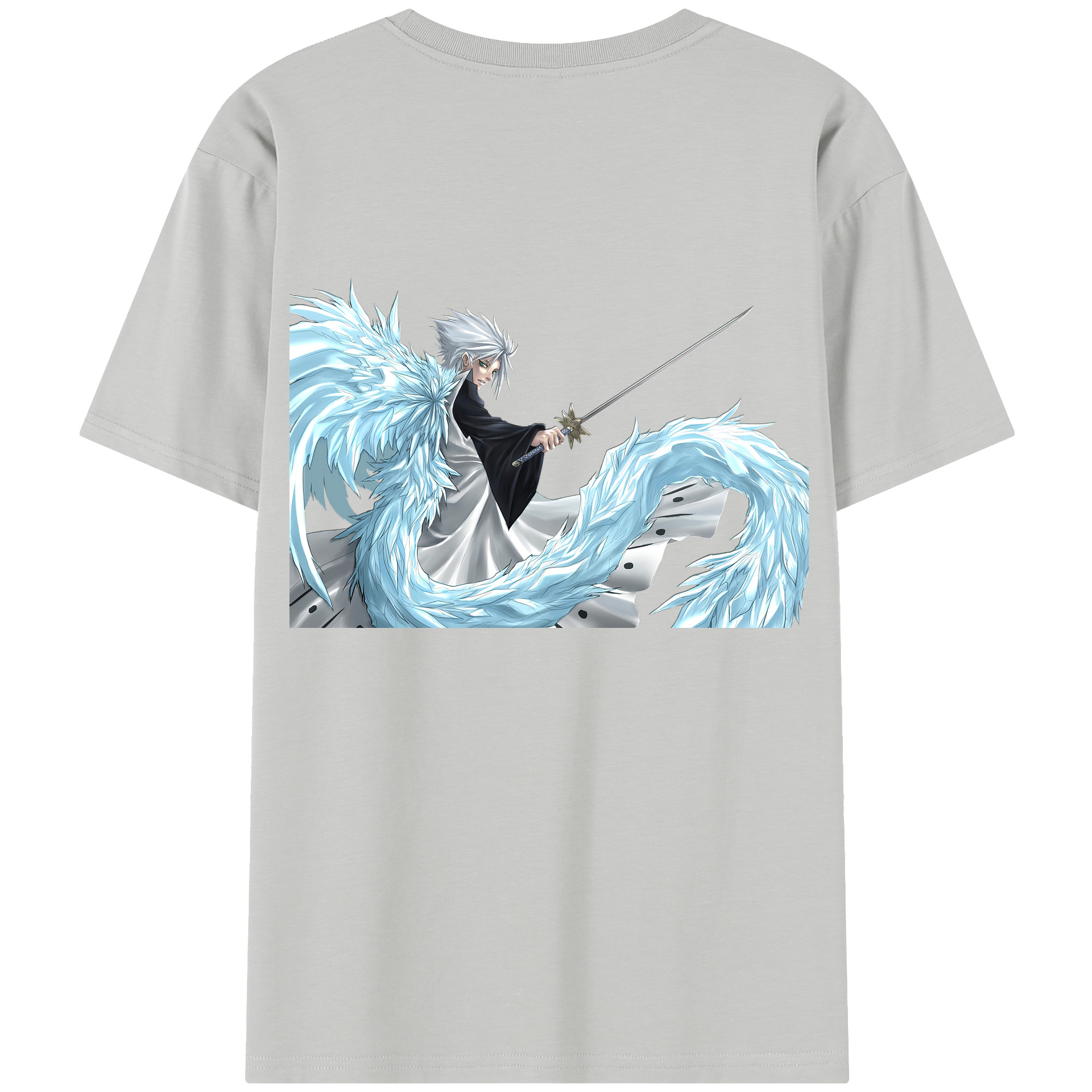 （画像用） ブリーチ 日番谷冬獅郎（ひつがや とうしろう） BLEACH Hitsugaya Toushirou レディース半袖Tシャツ(バックプリント)