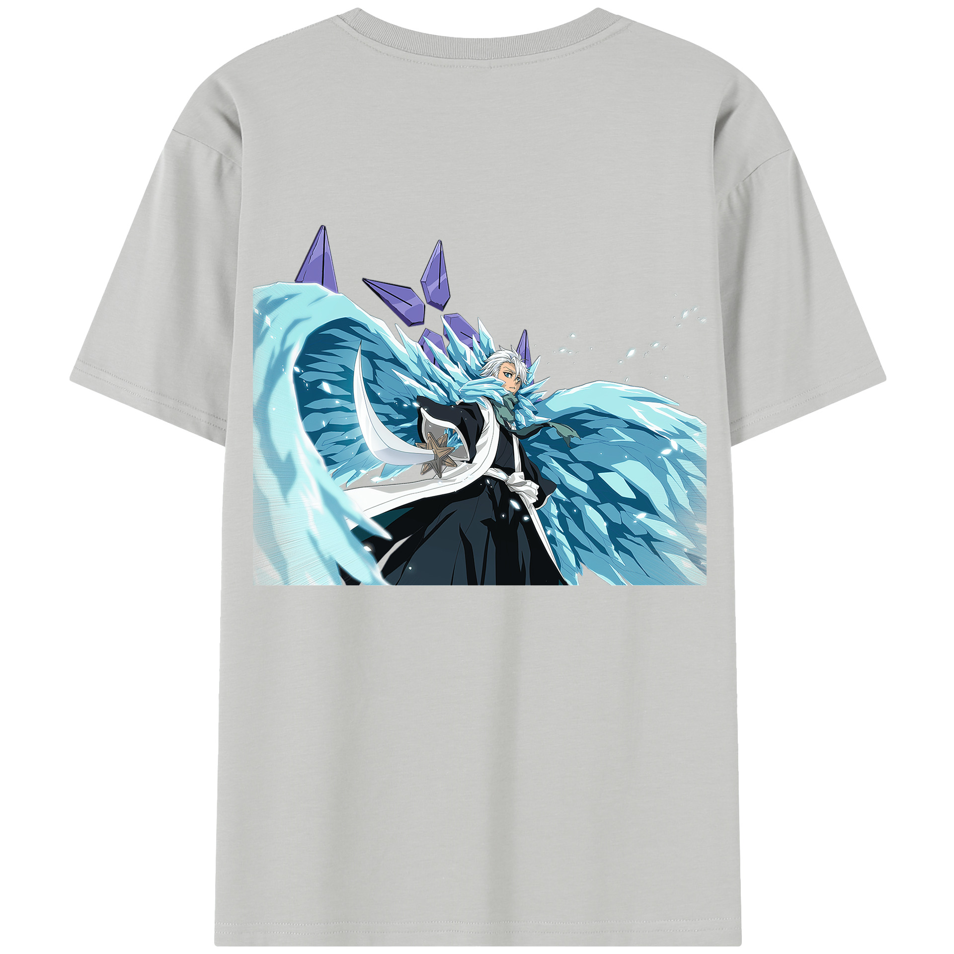 （画像用） ブリーチ 日番谷冬獅郎（ひつがや とうしろう） BLEACH Hitsugaya Toushirou レディース半袖Tシャツ(バックプリント)