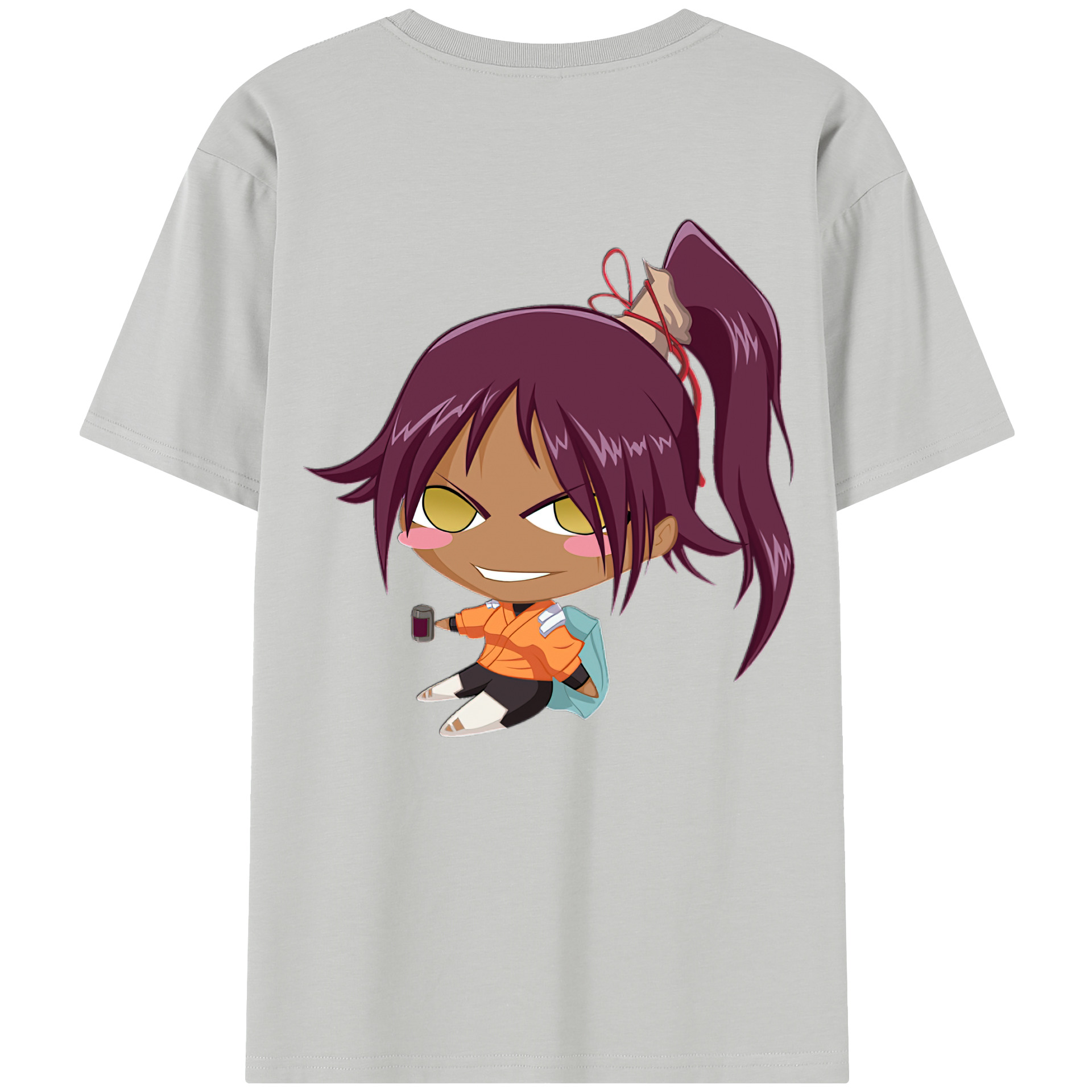 （画像用） ブリーチ 四楓院 夜一（しほういん よるいち） BLEACH Shihouin Yoruichi レディース半袖Tシャツ(バックプリント)